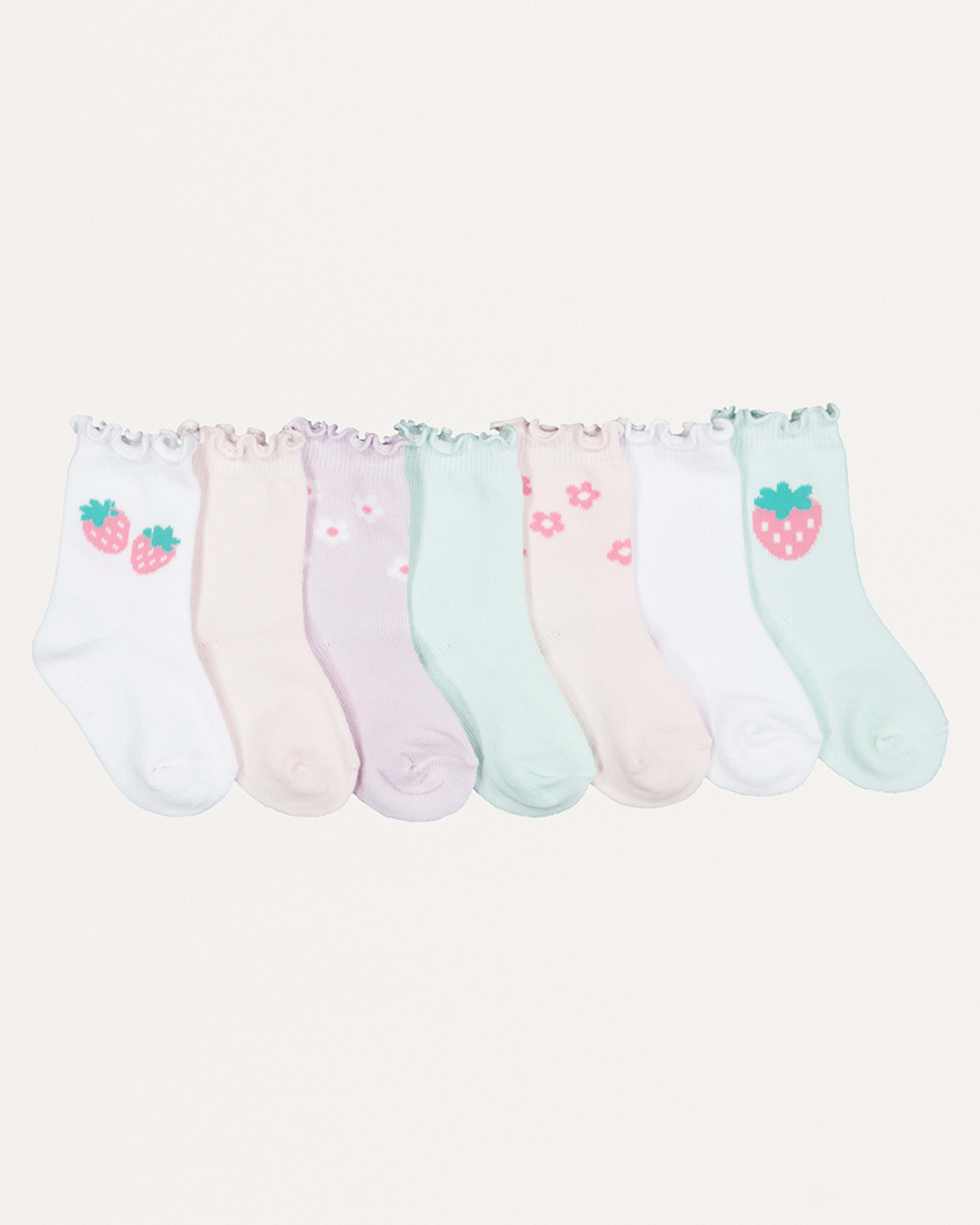 2 7 Pack Lettuce Edge Socks Strwbery, 2 of 3