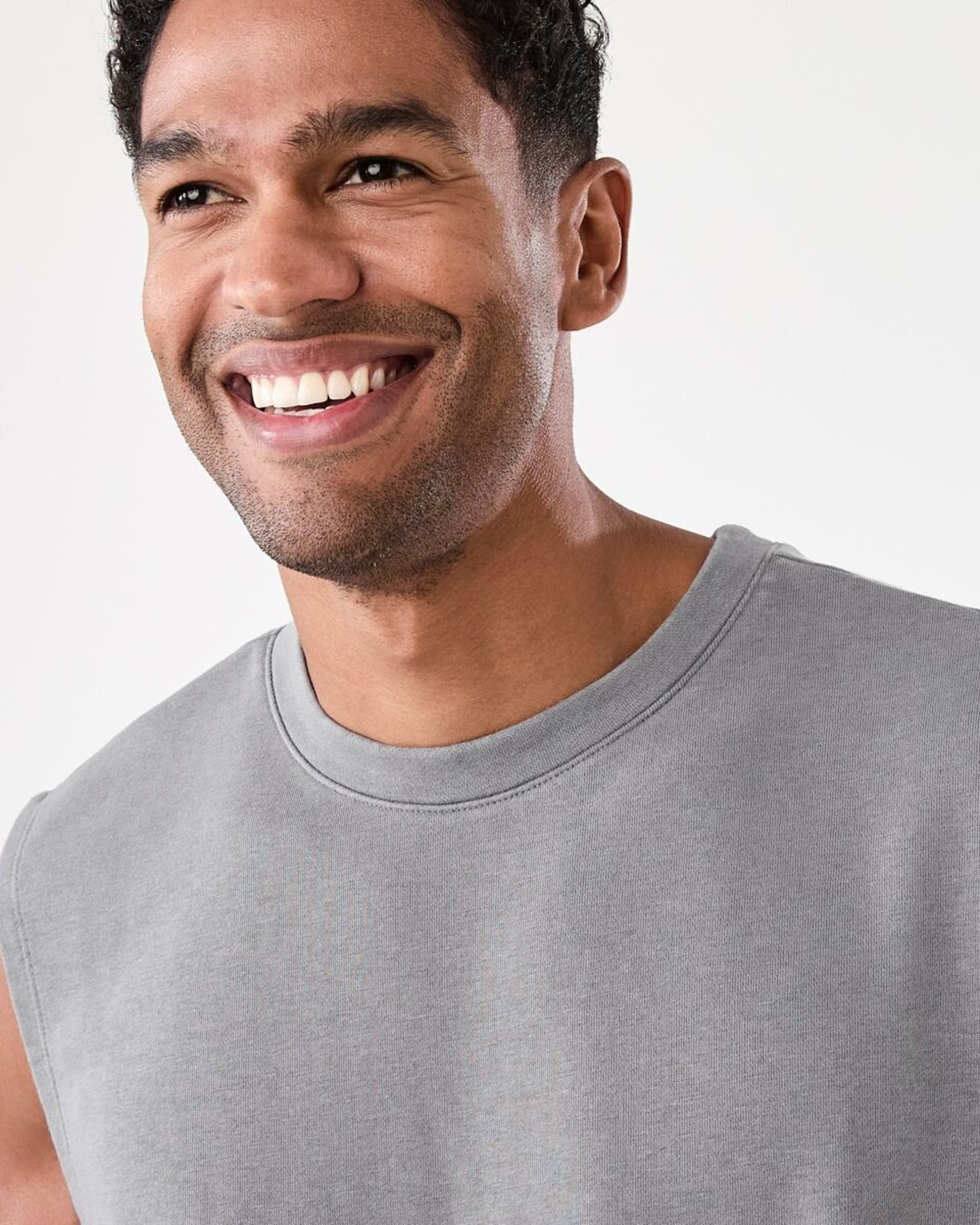 4 Active Mens Washed Terry Muscle Quiet Shade, 4 of 6
