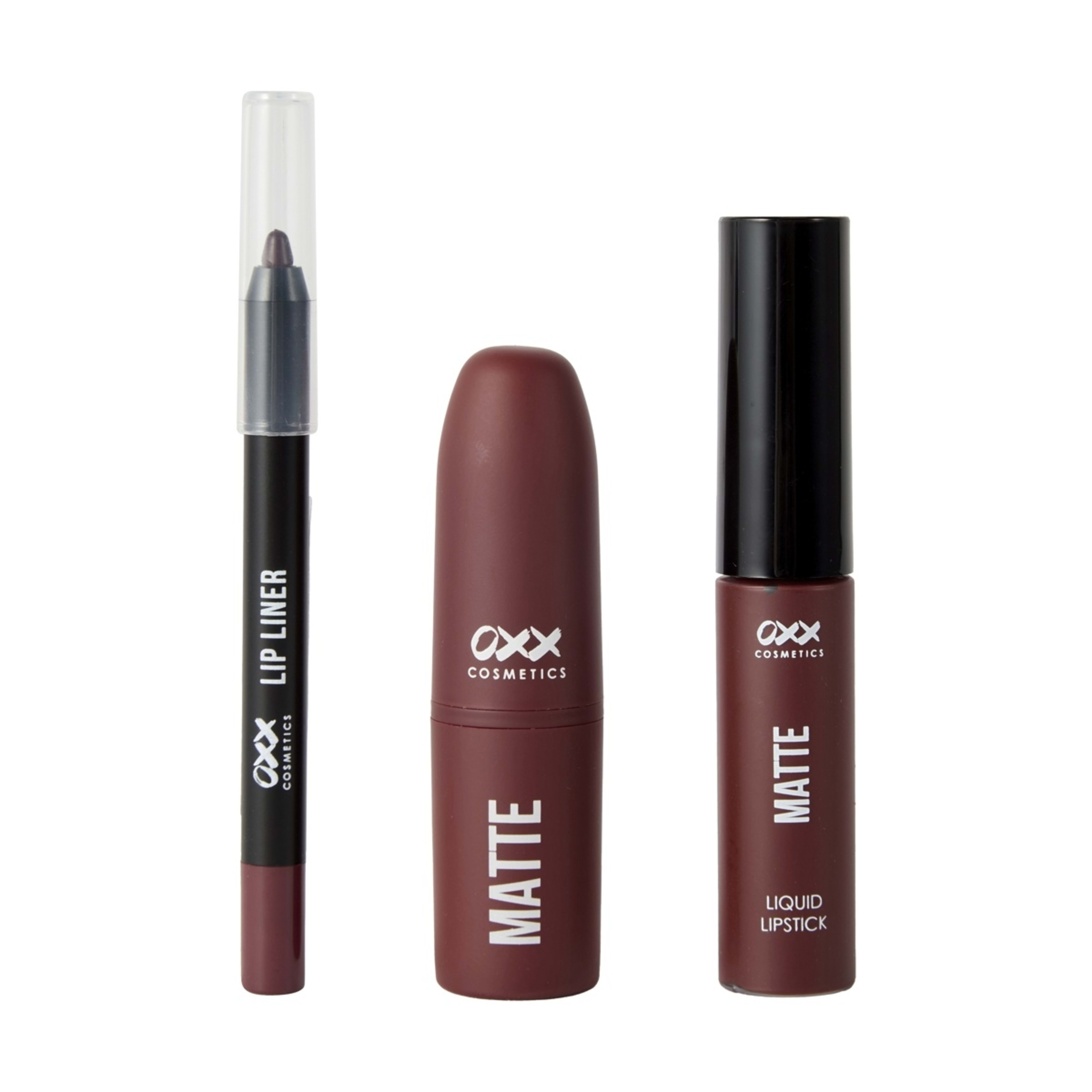 7 OXX Cosmetics 3 Piece Matte Lip Kit - Scarlet, 7 of 8