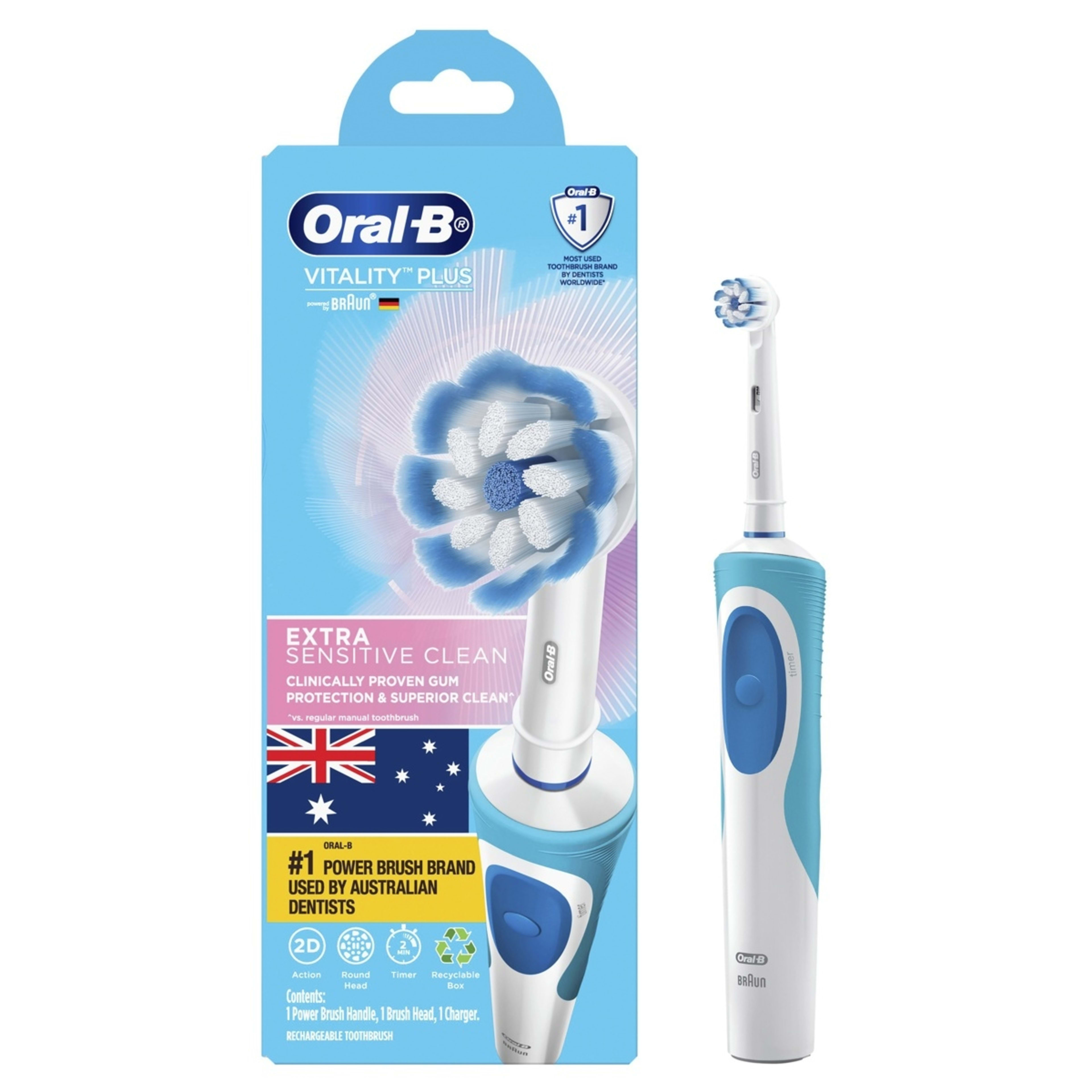 3 Oral-B Vitality Extra Sensitive Clean Electric Toothbrush, 3 of 10