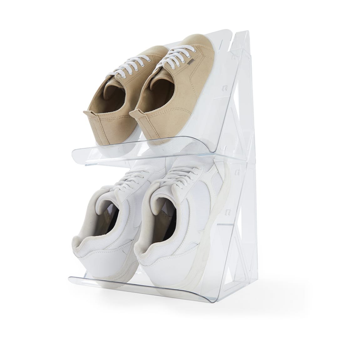 Set of 2 Clear Stacking Shoe Racks Kmart