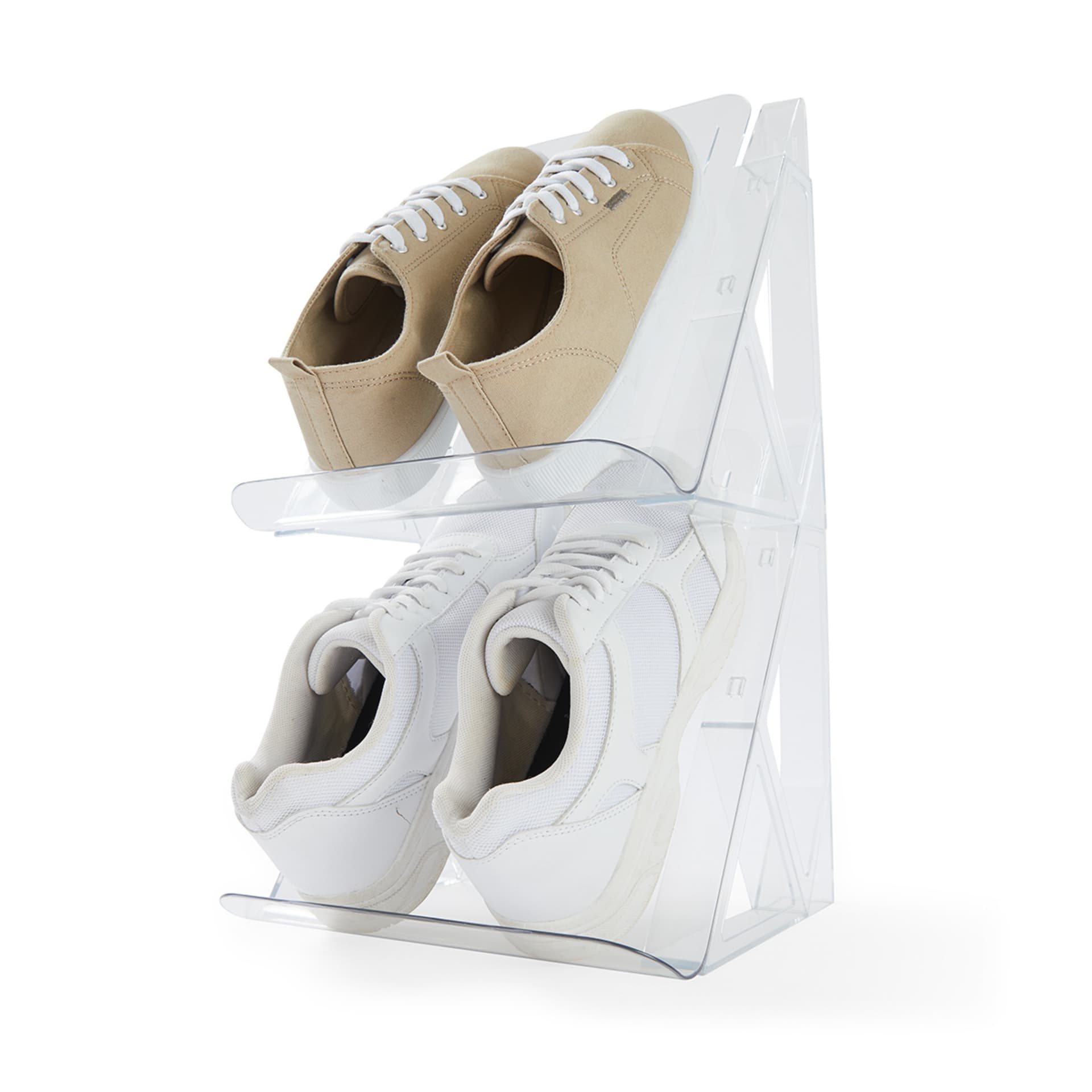 Set of 2 Clear Stacking Shoe Racks Kmart