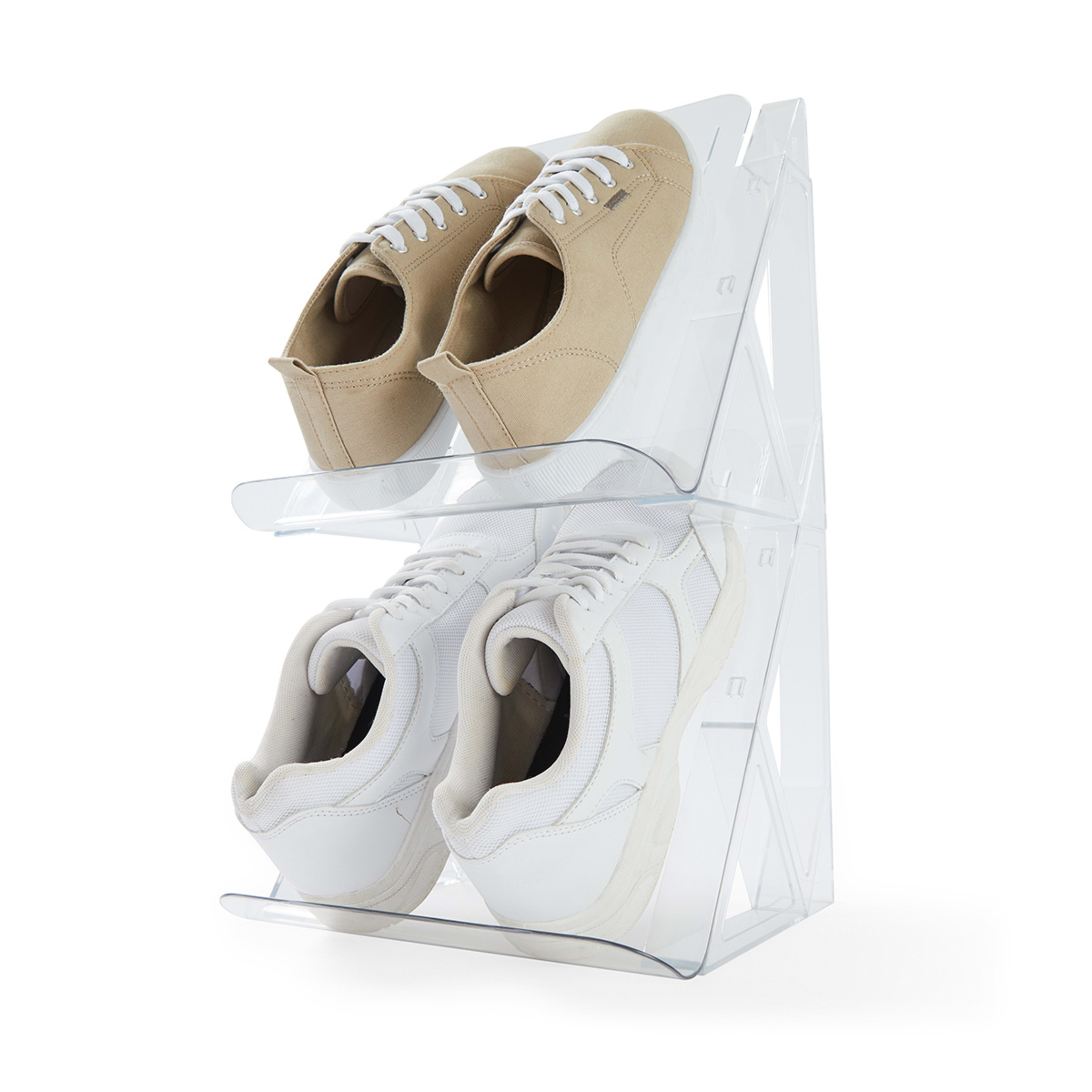 Set of 2 Clear Stacking Shoe Racks Kmart