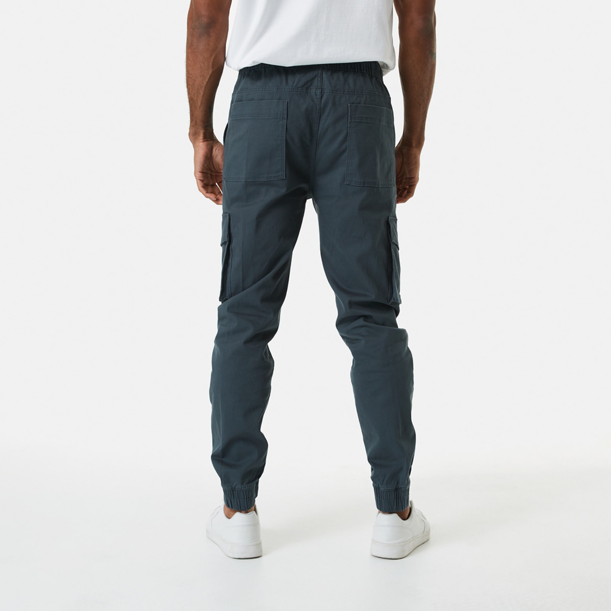 Elastic Waist and Cuffed Cargo Pants Kmart