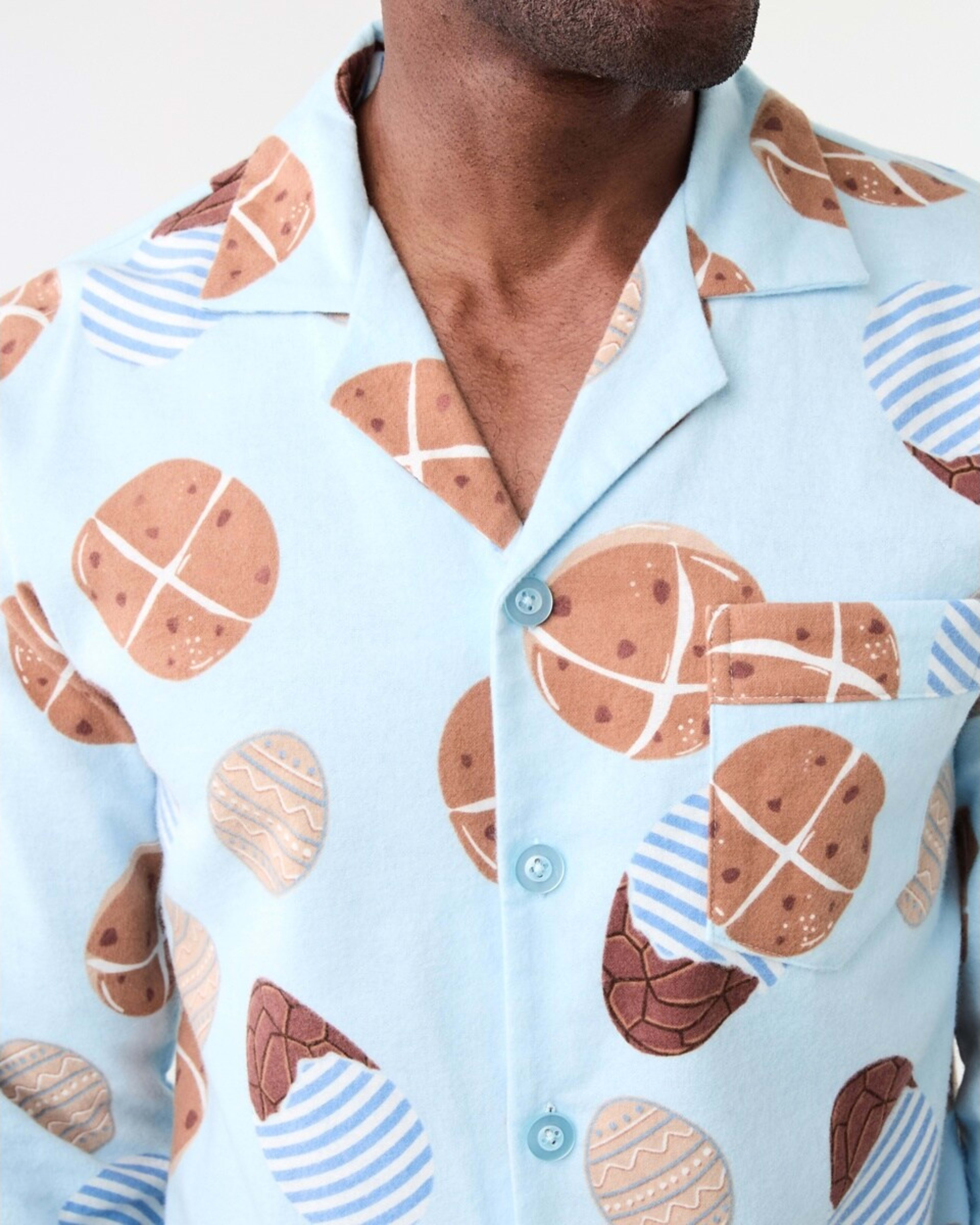 5 Print Flannel Family Matching Pyjama Set Blu Sweets, 5 of 10