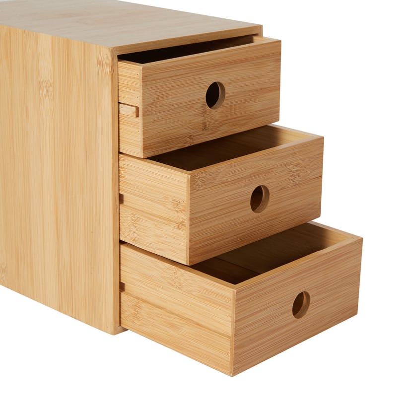 Bamboo Vertical 3 Drawers Kmart