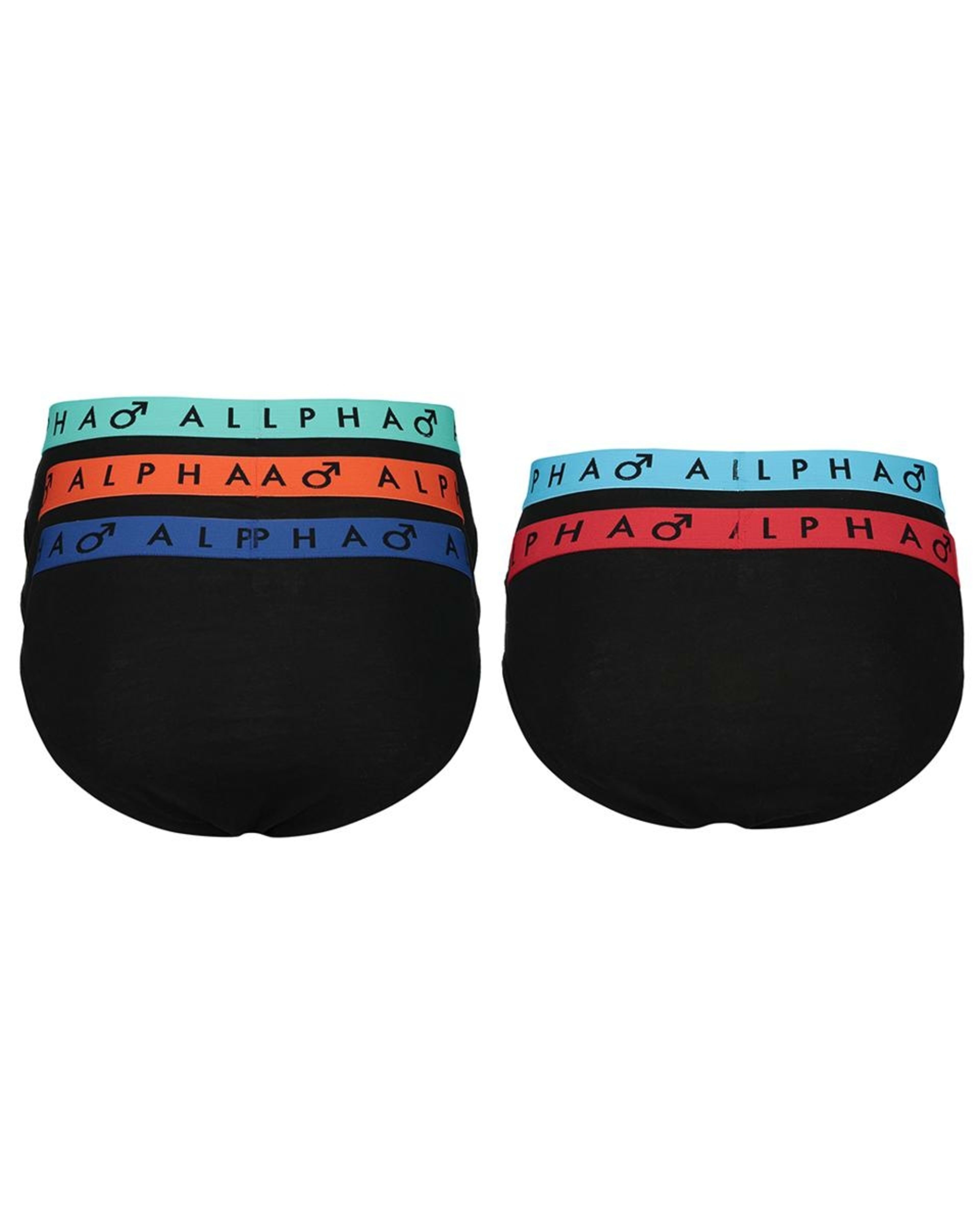 2 5 Pack Attached Elastic Hipster Briefs BLACK BRIGHT, 2 of 10