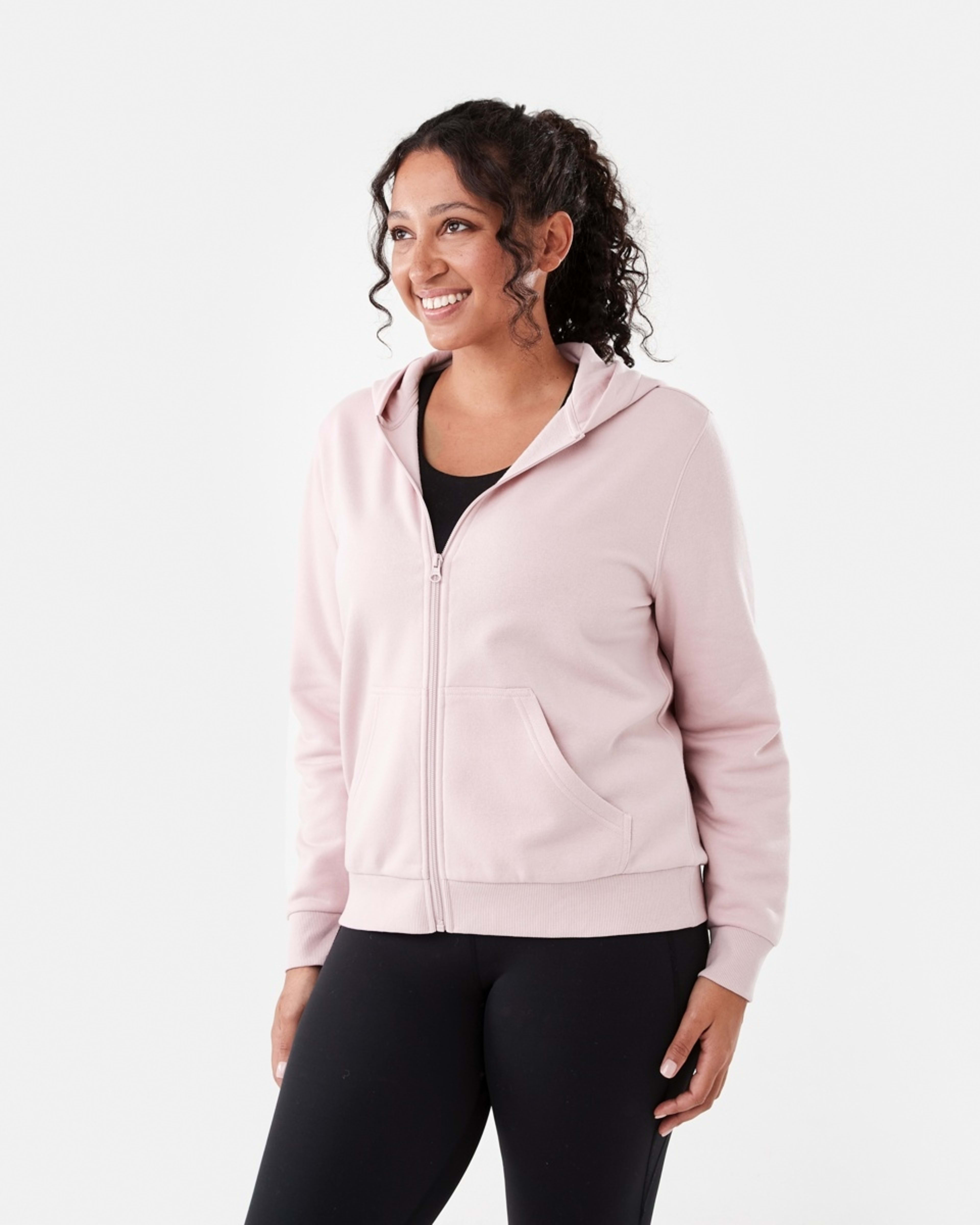 3 Active Womens Zip Through Hoodie QUARTZ PINK, 3 of 7