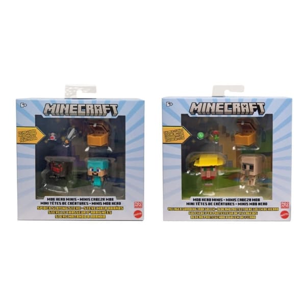 Minecraft Mob Head Minis Multi Pack Figures Assorted Kmart