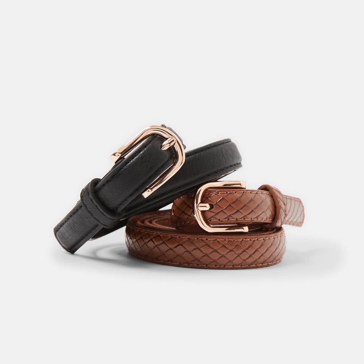 2 Pack Skinny Belt