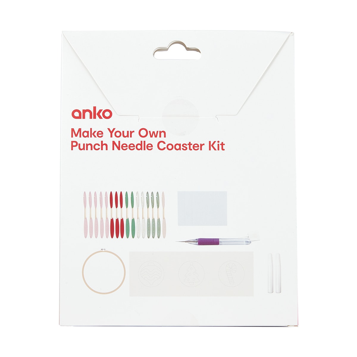 Make Your Own Punch Needle Coaster Kit Kmart