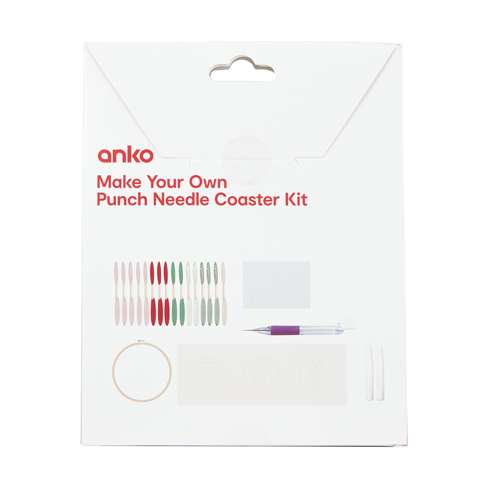 Make Your Own Punch Needle Coaster Kit Kmart