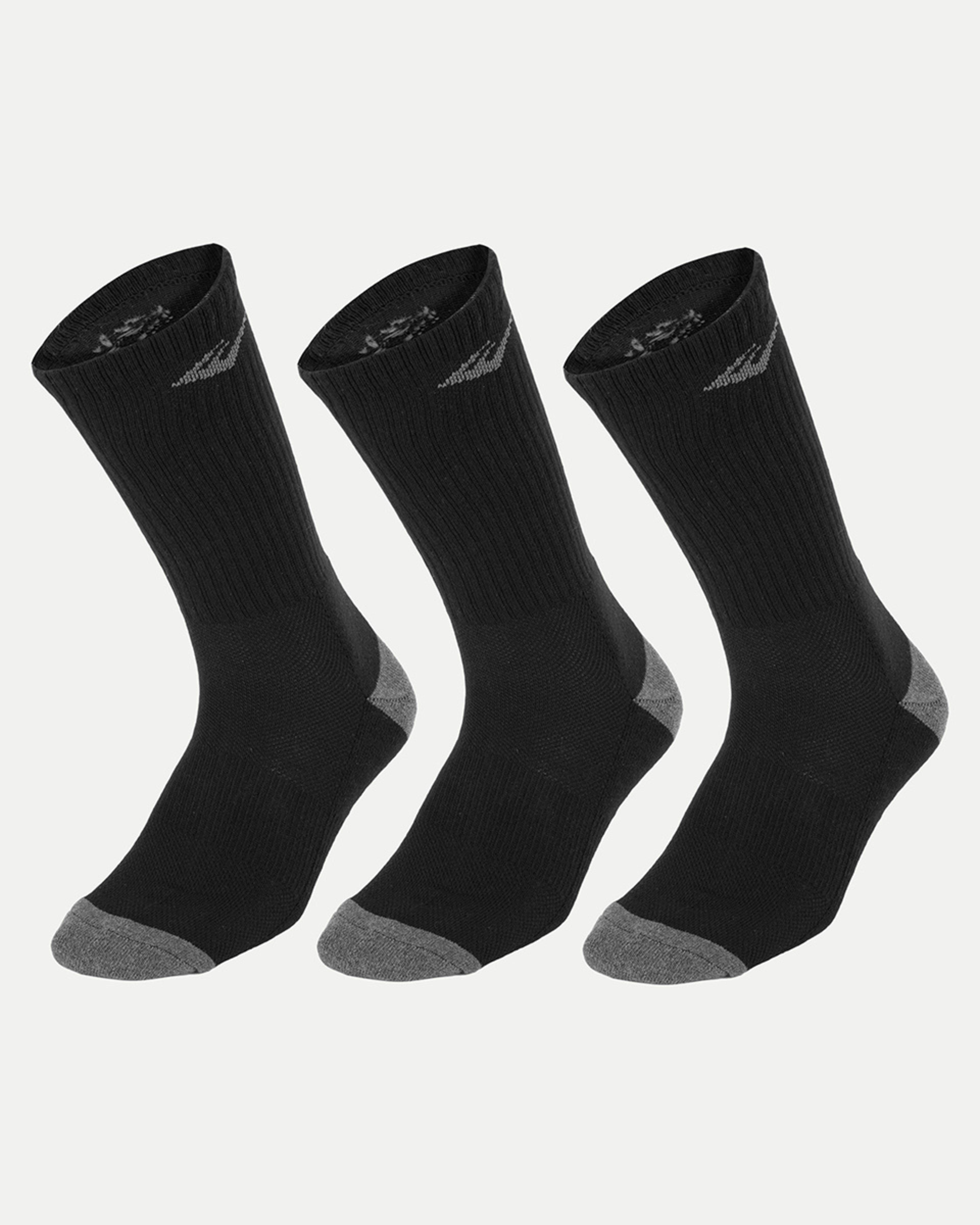 1 3 Pack Everlast Mens Crew Socks EVERLAST BLACK, GREY MARLE