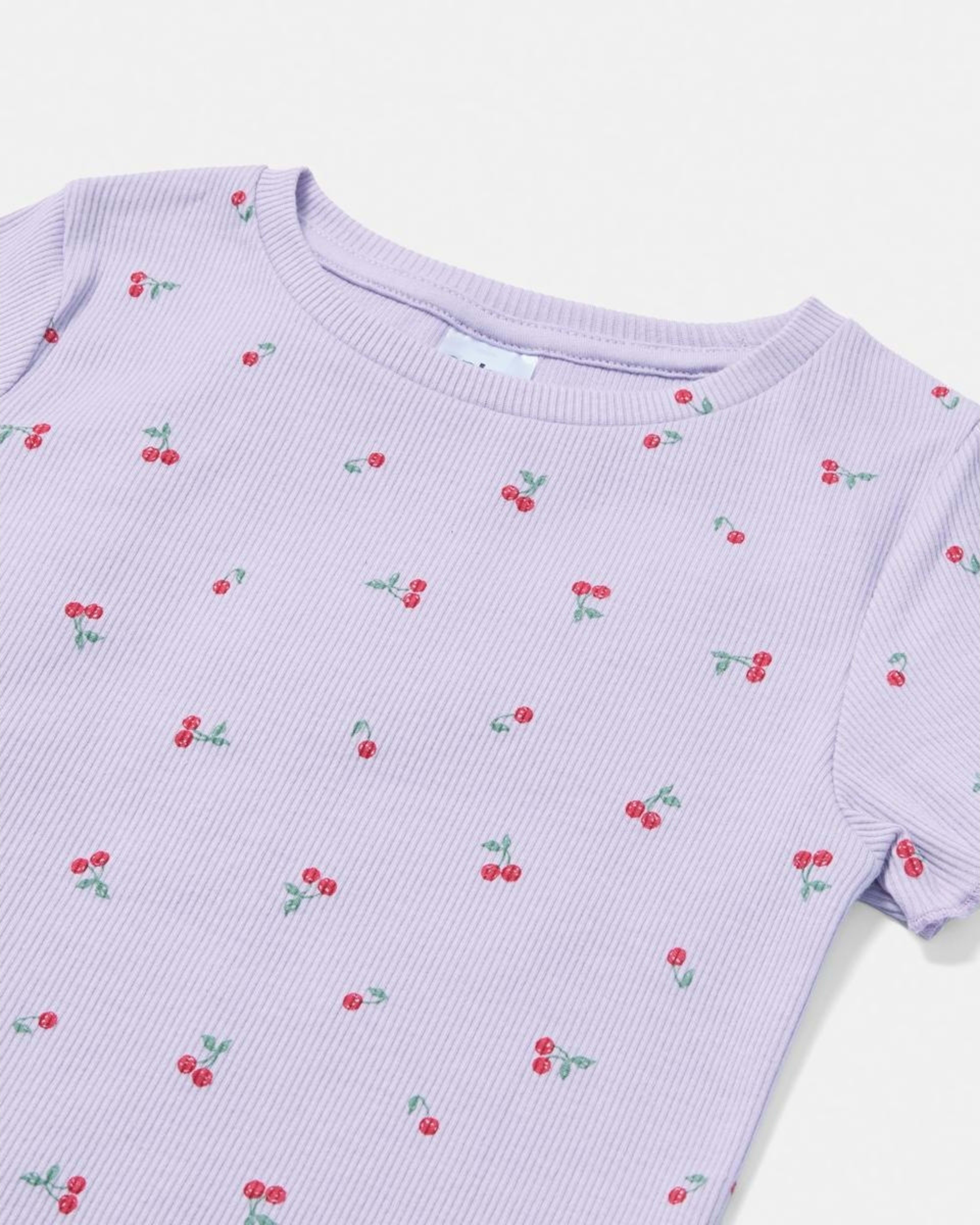 3 Short Sleeve Rib T-shirt Pur Cherry, 3 of 3