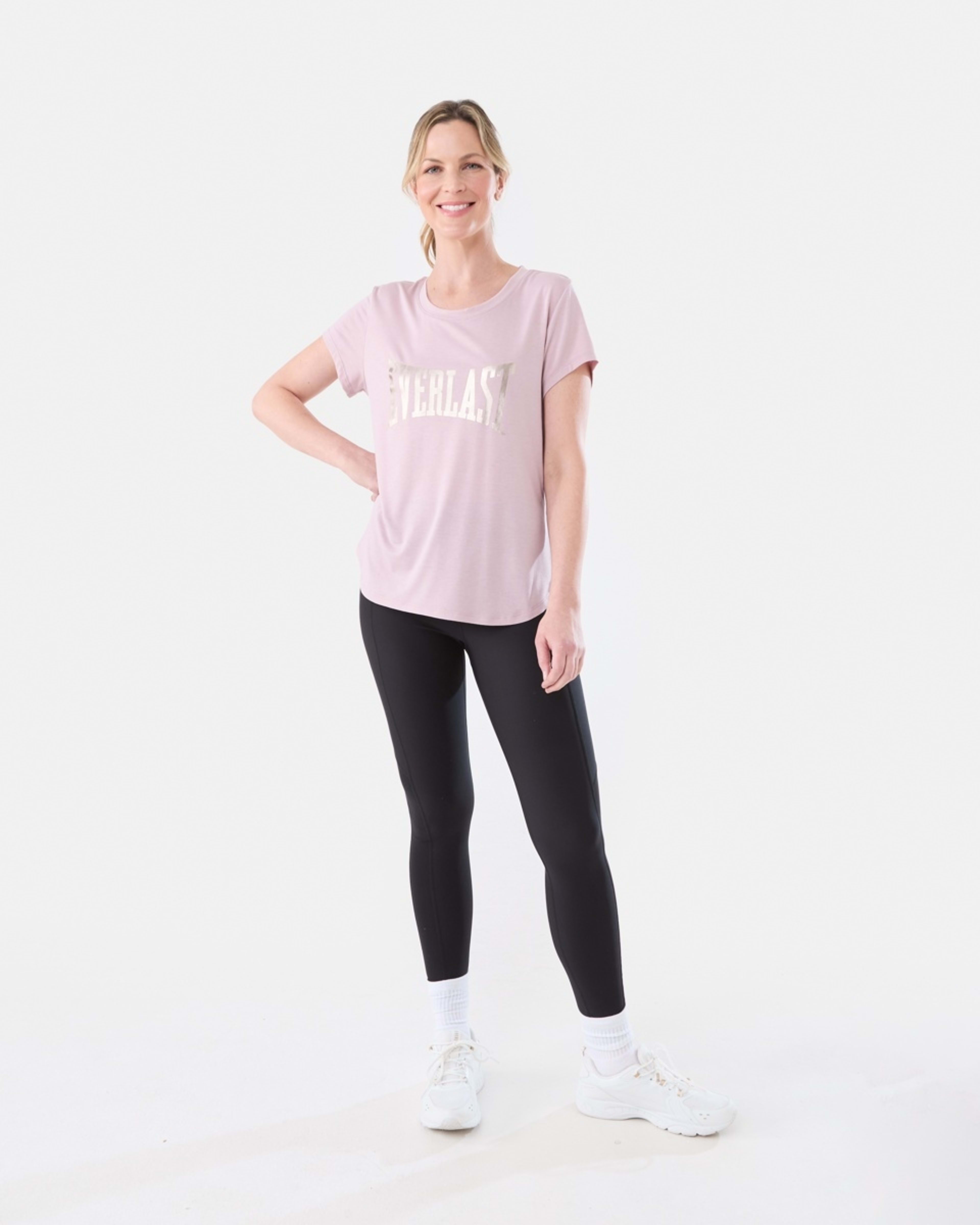 6 Everlast Womens Scoop Neck T-shirt EVERLAST BLUSH, 6 of 6