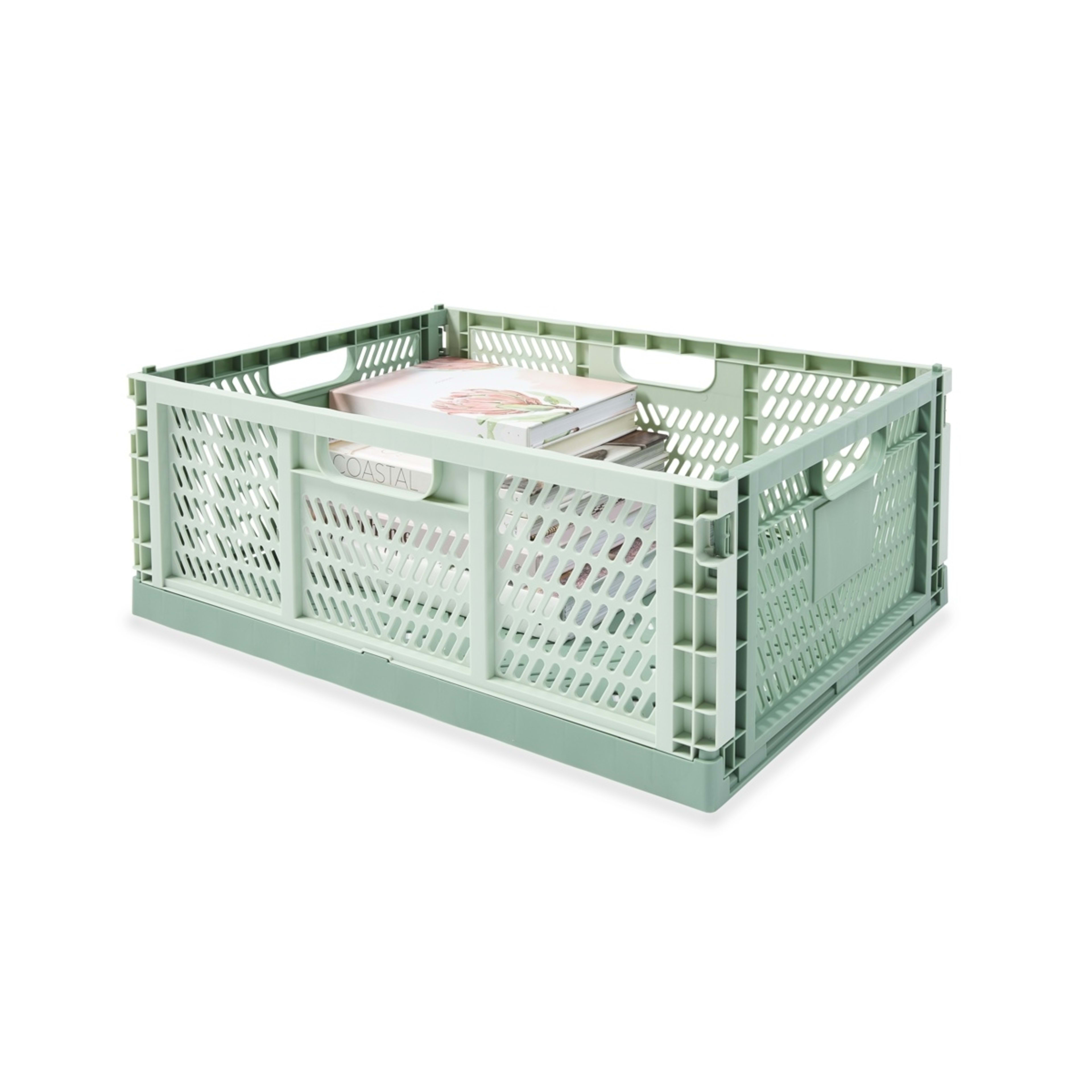 9 30L Collapsible Crate - Large, Green, 9 of 10