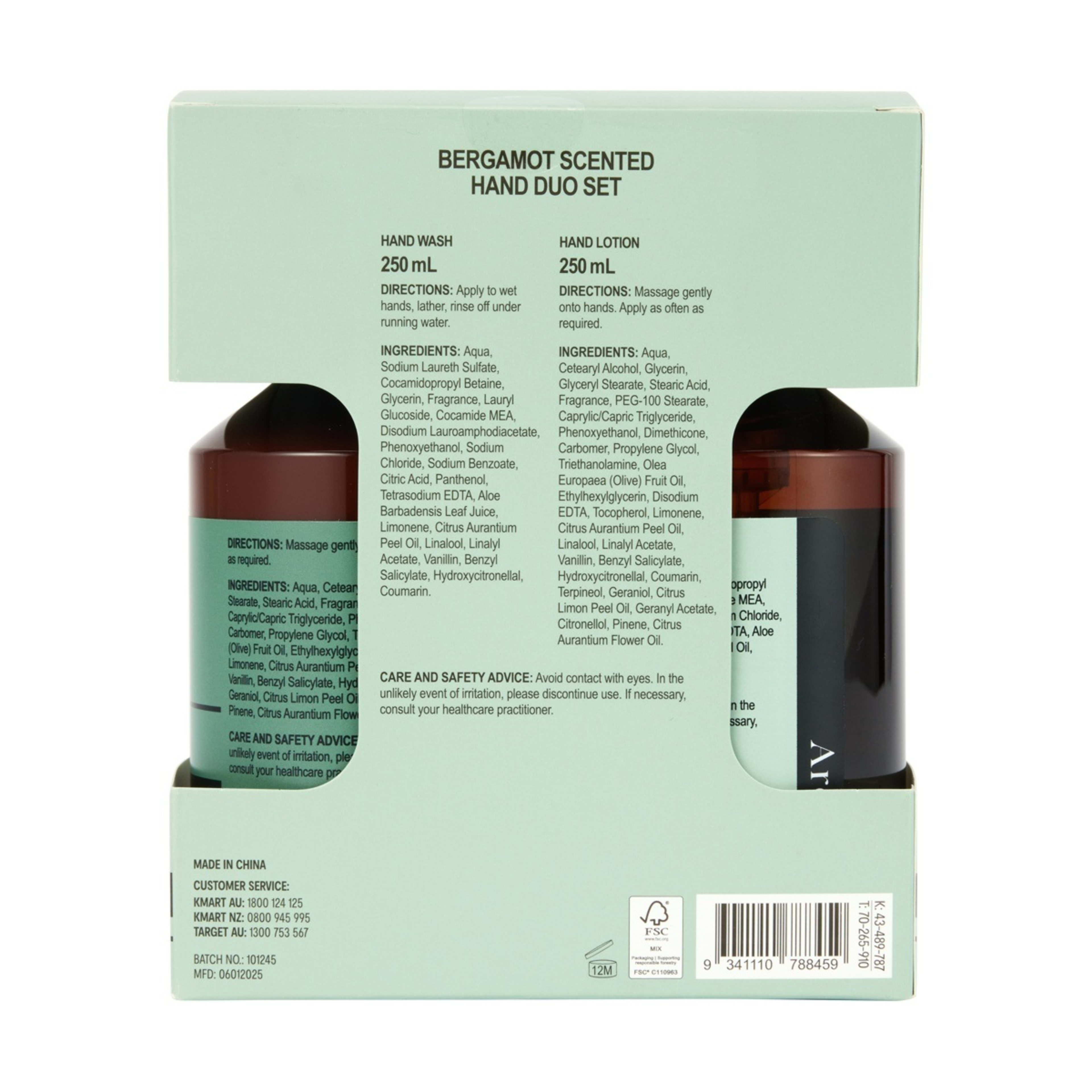 5 OXX Bodycare Aroma Hand Duo Set - Bergamot Scented, 5 of 5
