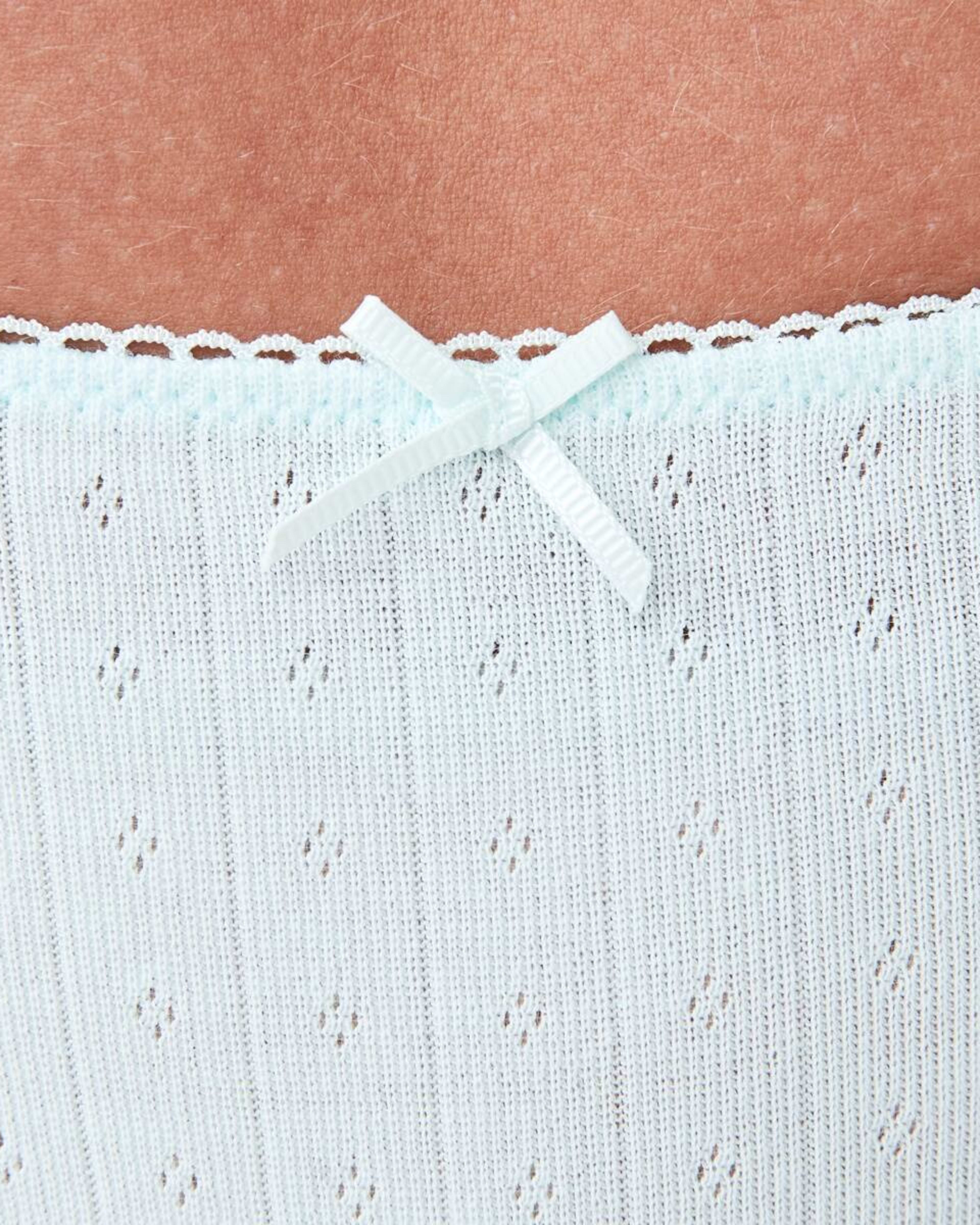 9 3 Pack Pointelle G-String Briefs FLORAL DOT, HALOGEN BLUE, BAY BREEZE, 9 of 9