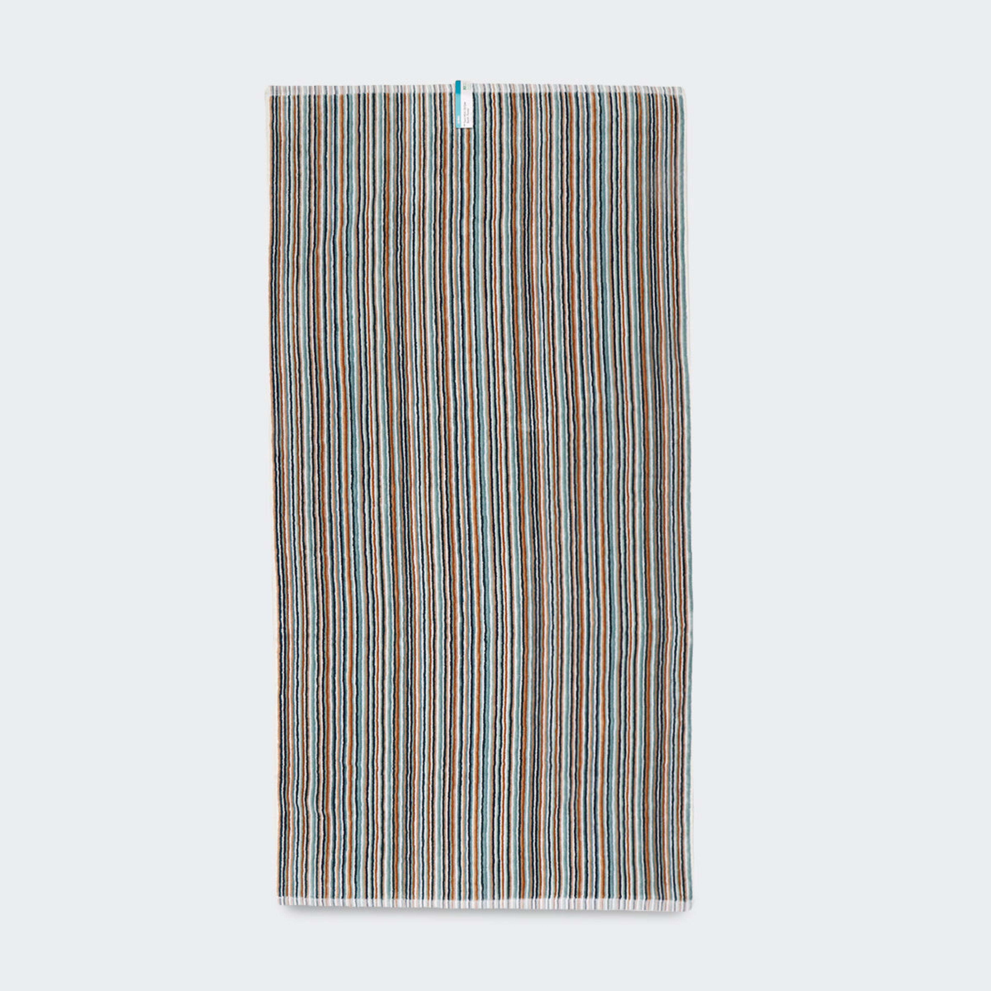 Mini Stripe Cotton Bath Towel Teal Kmart