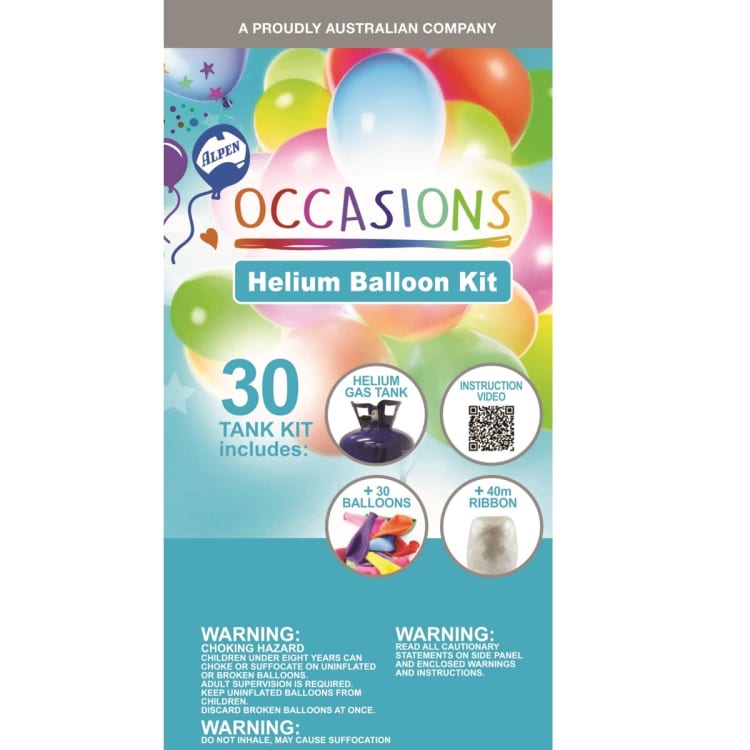 Alpen Occasions Helium Balloon 30 Tank Kit Small Kmart