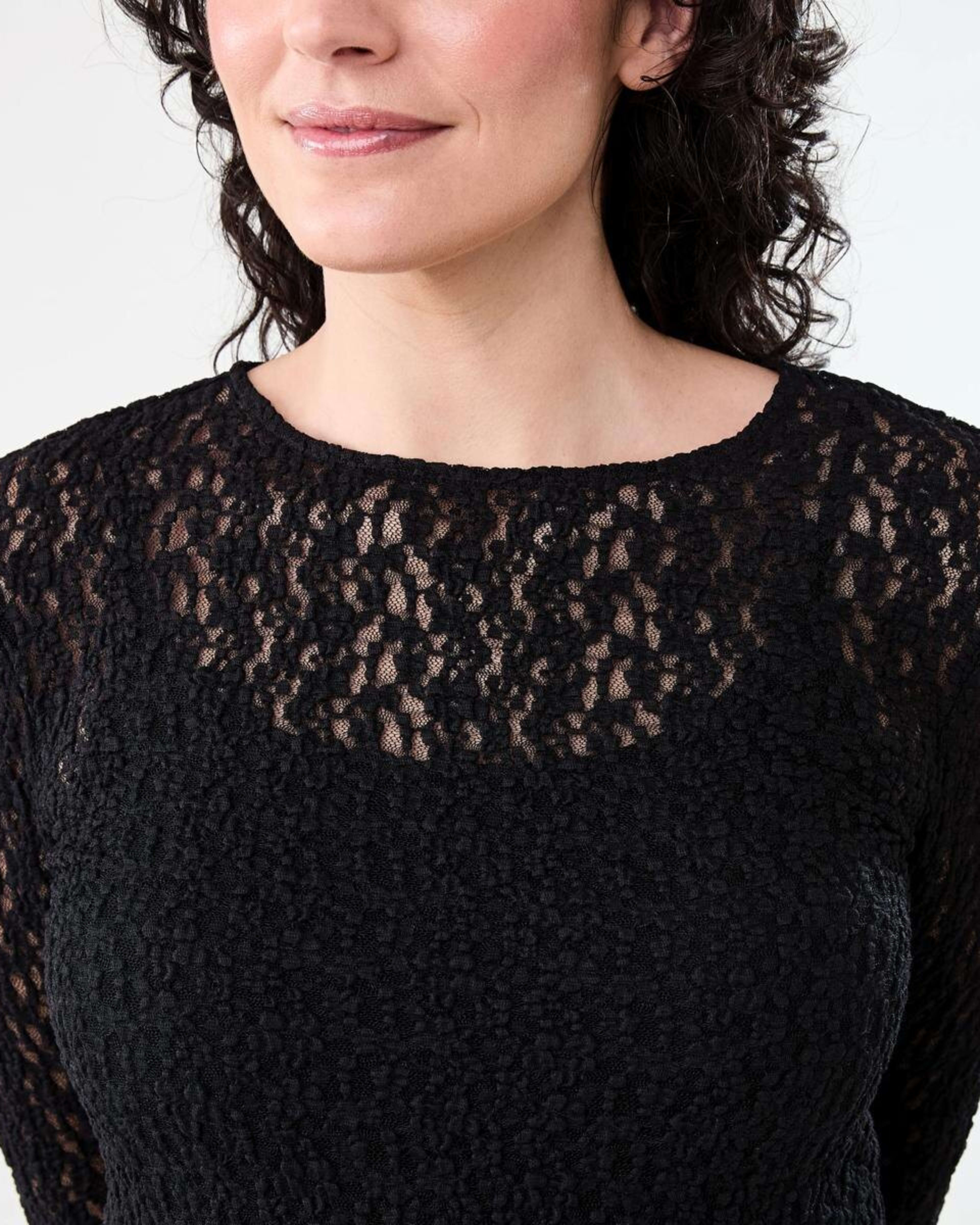 5 Long Sleeve Lace Top BLACK, 5 of 5