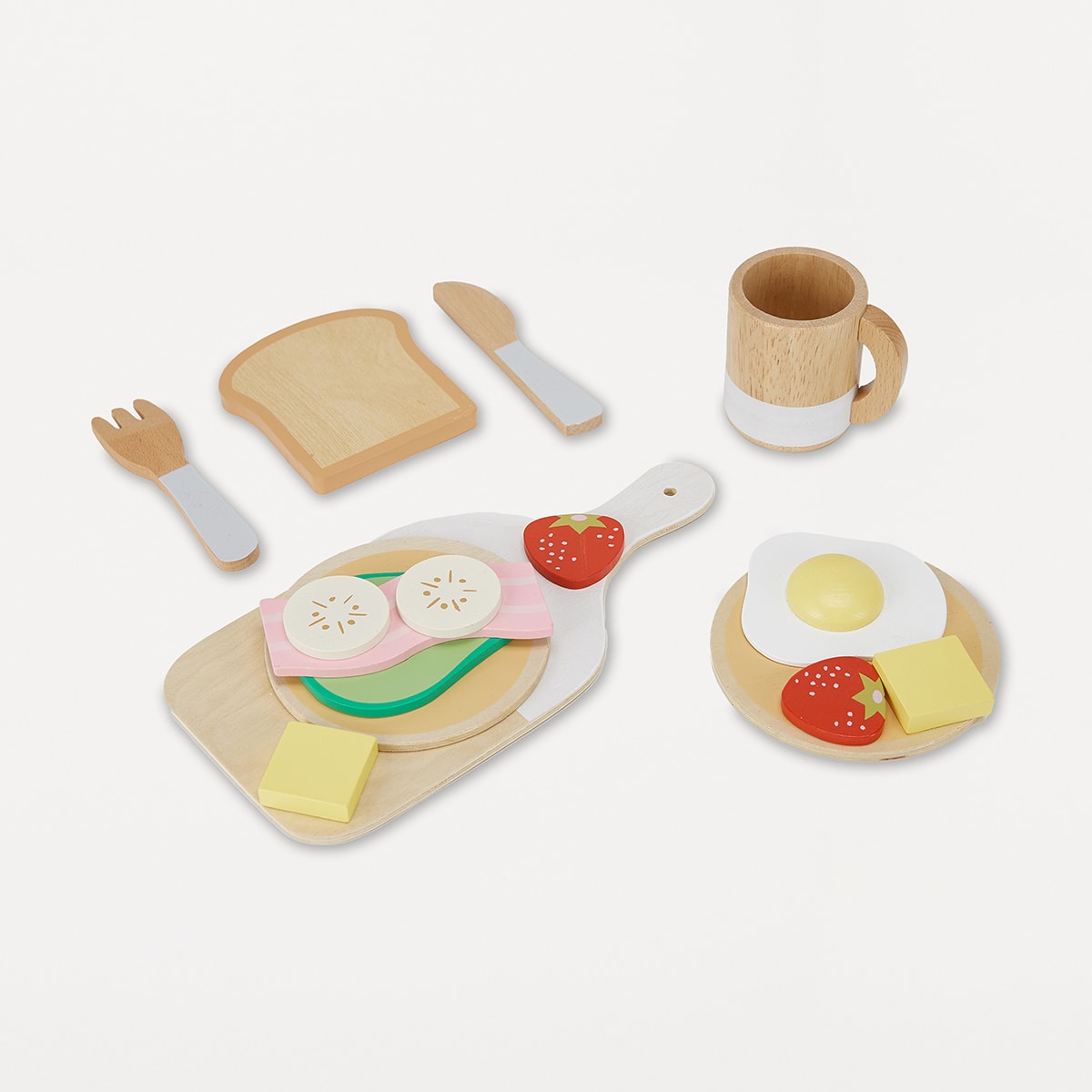 wooden breakfast set