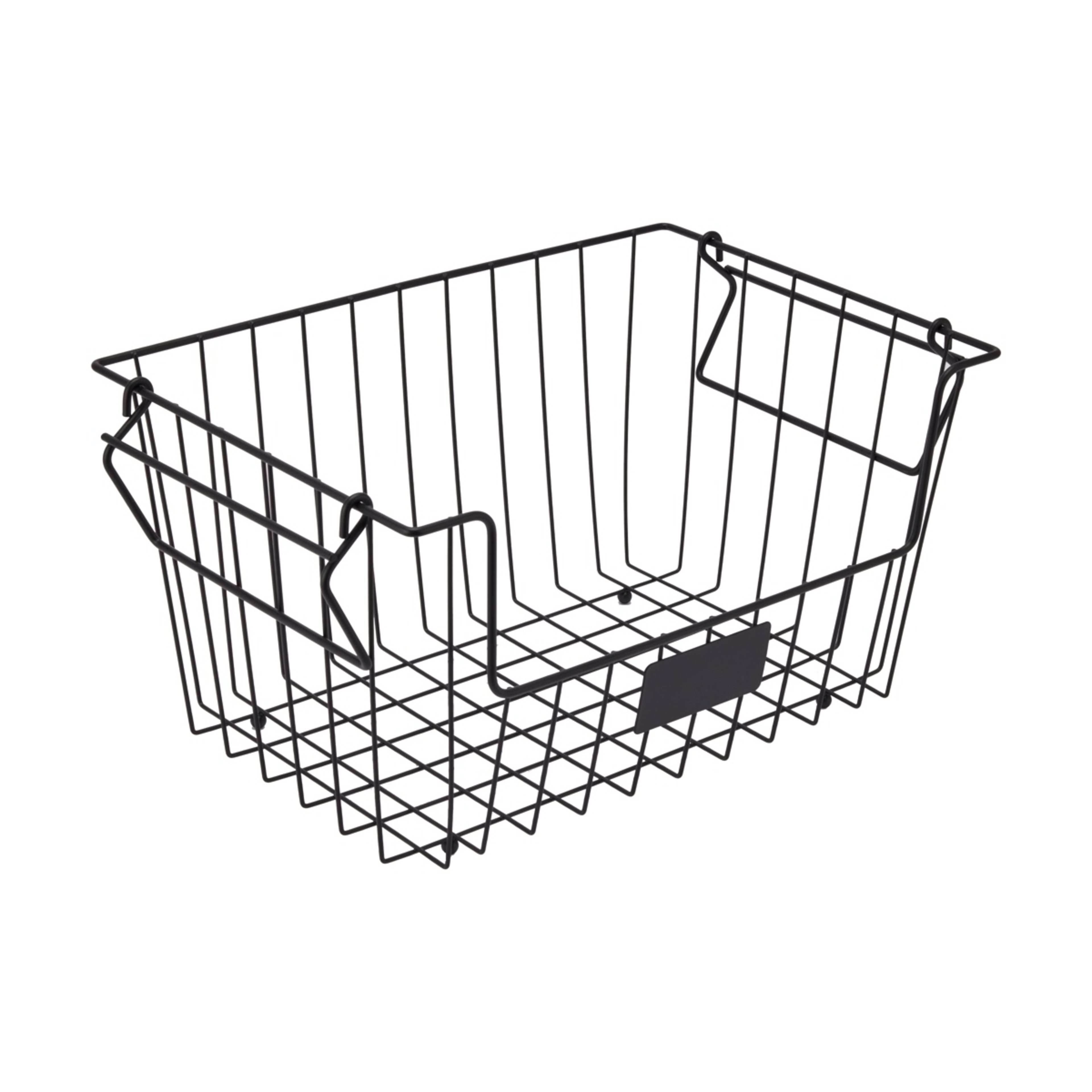 1 Stackable Blackboard Basket - Large, Black