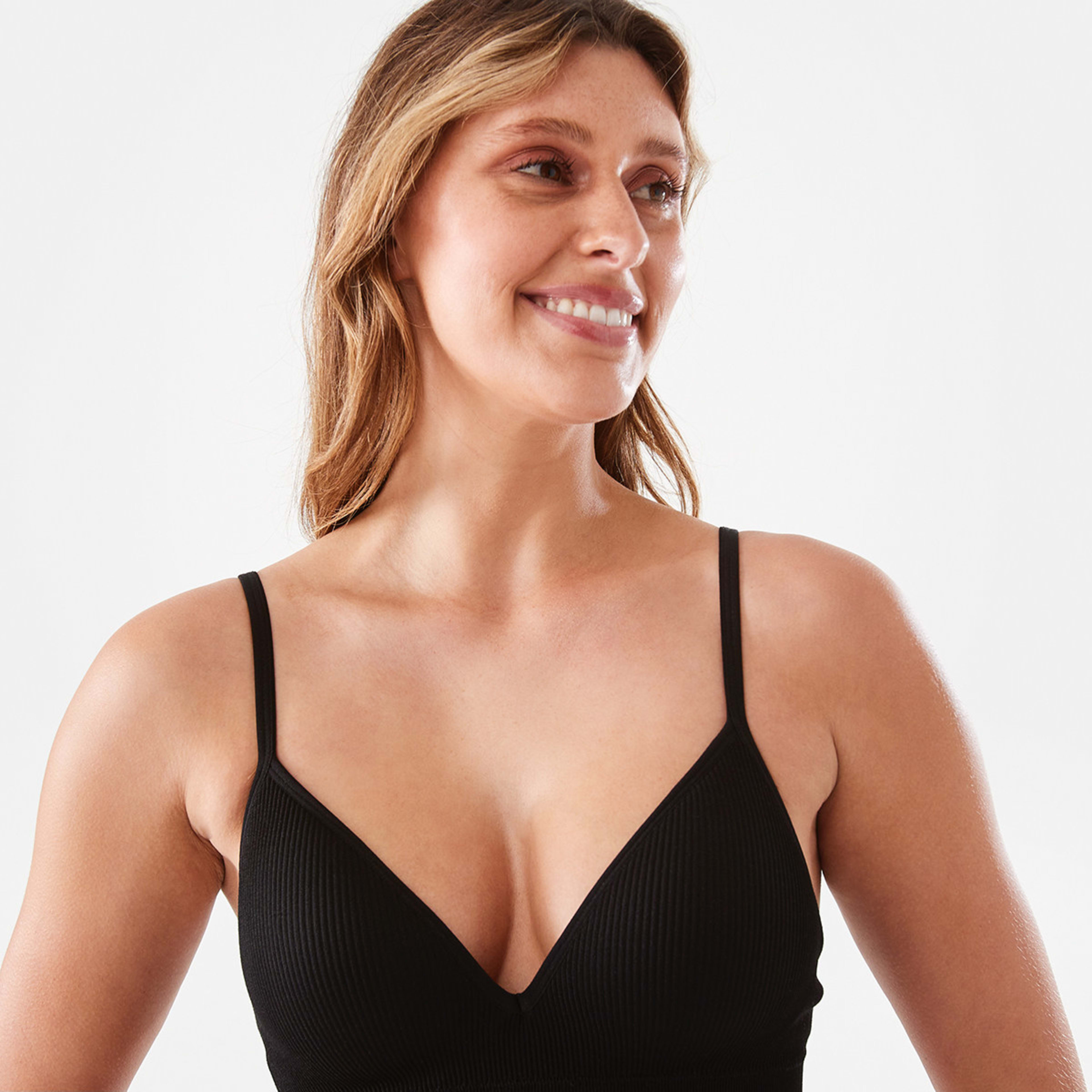 4 Seamfree Rib T-shirt Bra Black, 4 of 6