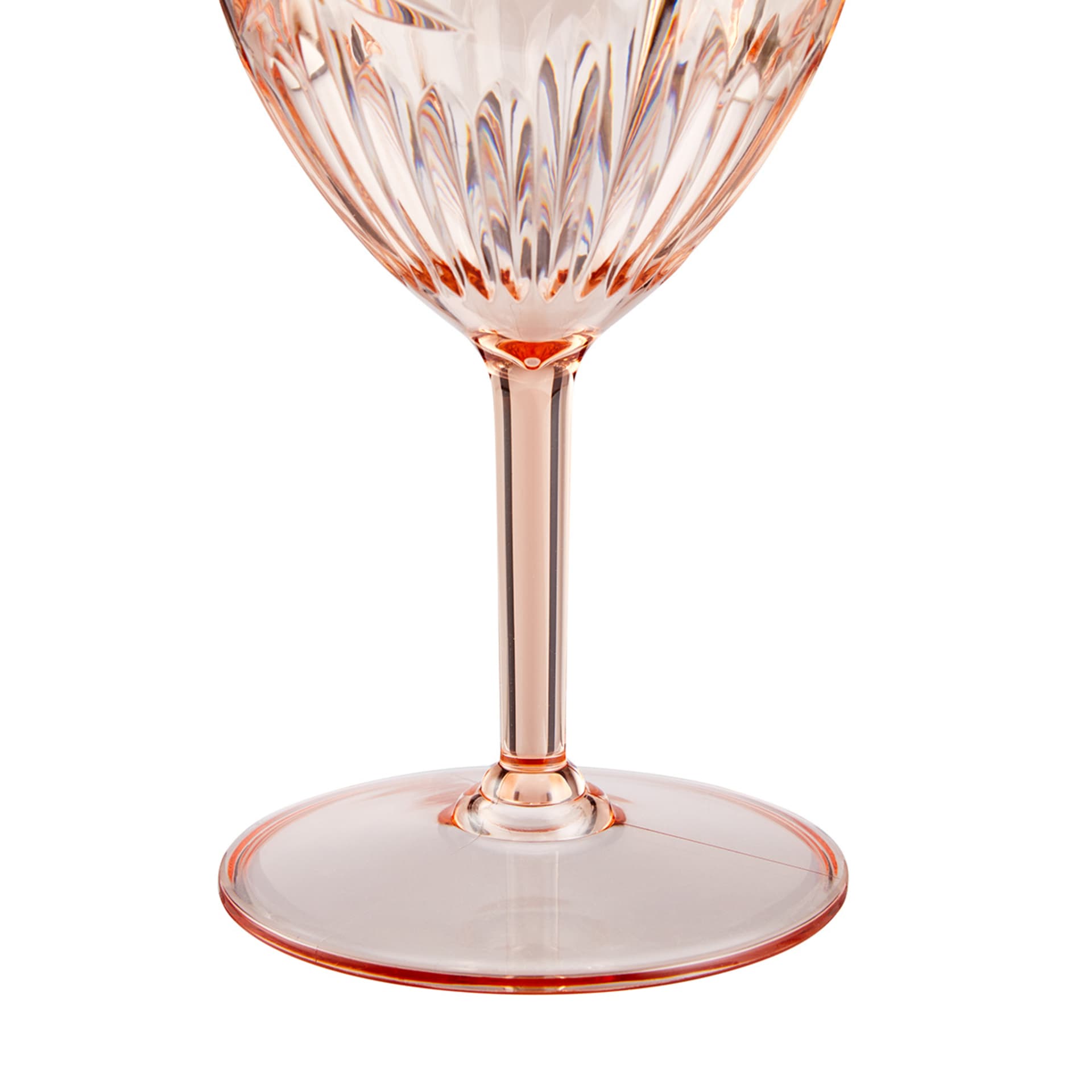4 Pink Palm Acrylic Wine Glasses Kmart