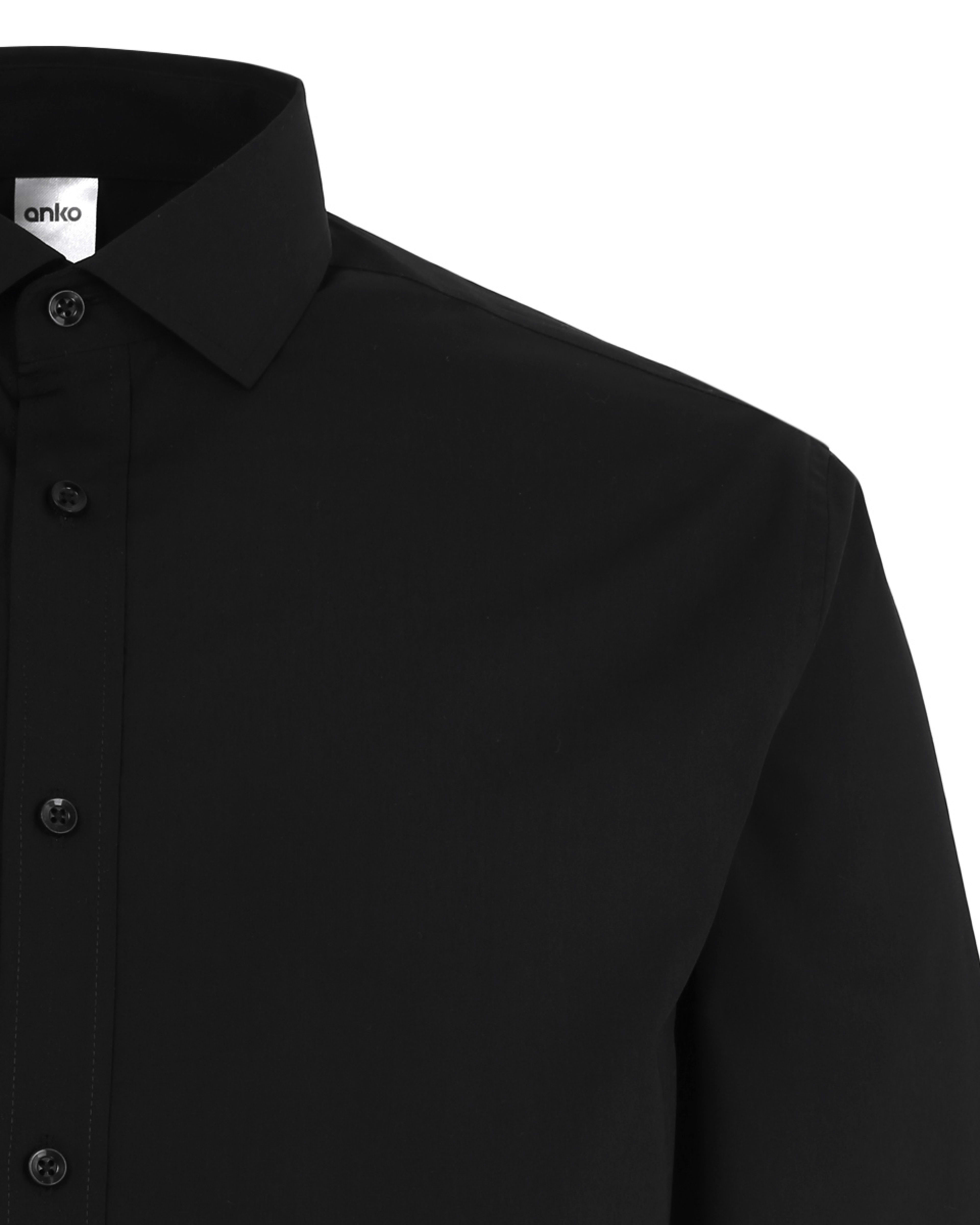 7 Work Long Sleeve Business Shirt Black, 7 of 7