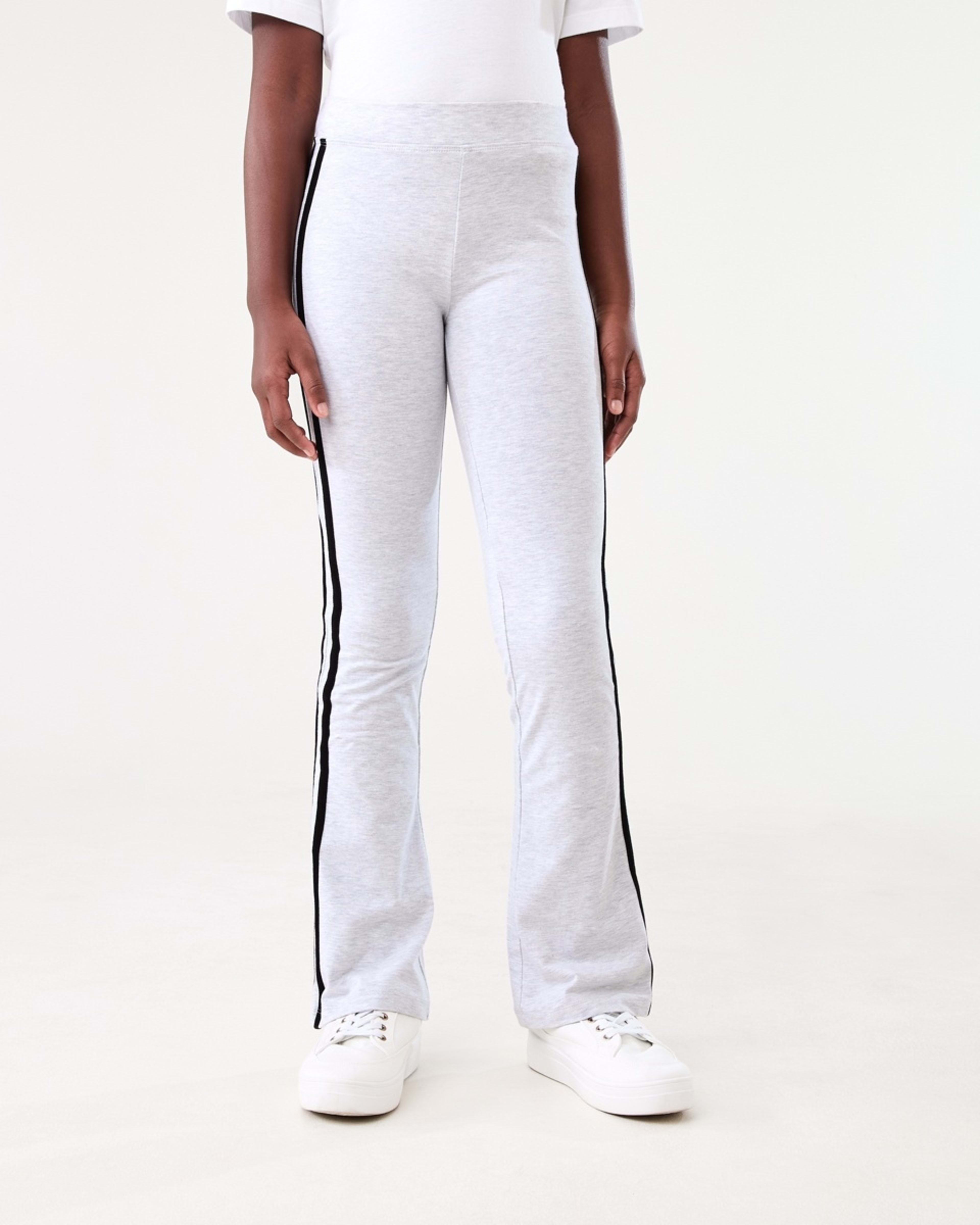 1 Side Stripe Flare Leggings WHITE MARLE, 1 of 6