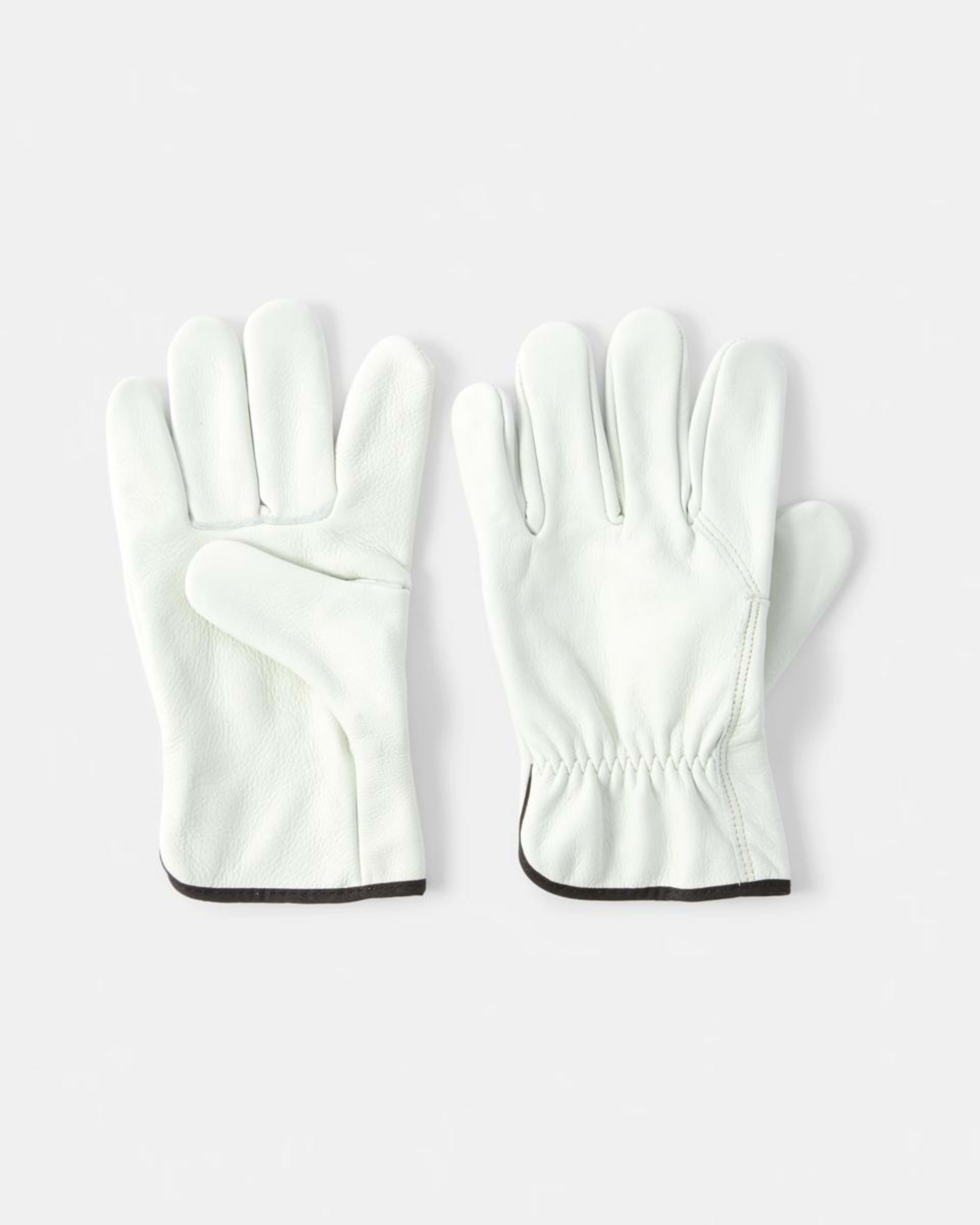 1 Leather Work Gloves White, 1 of 2