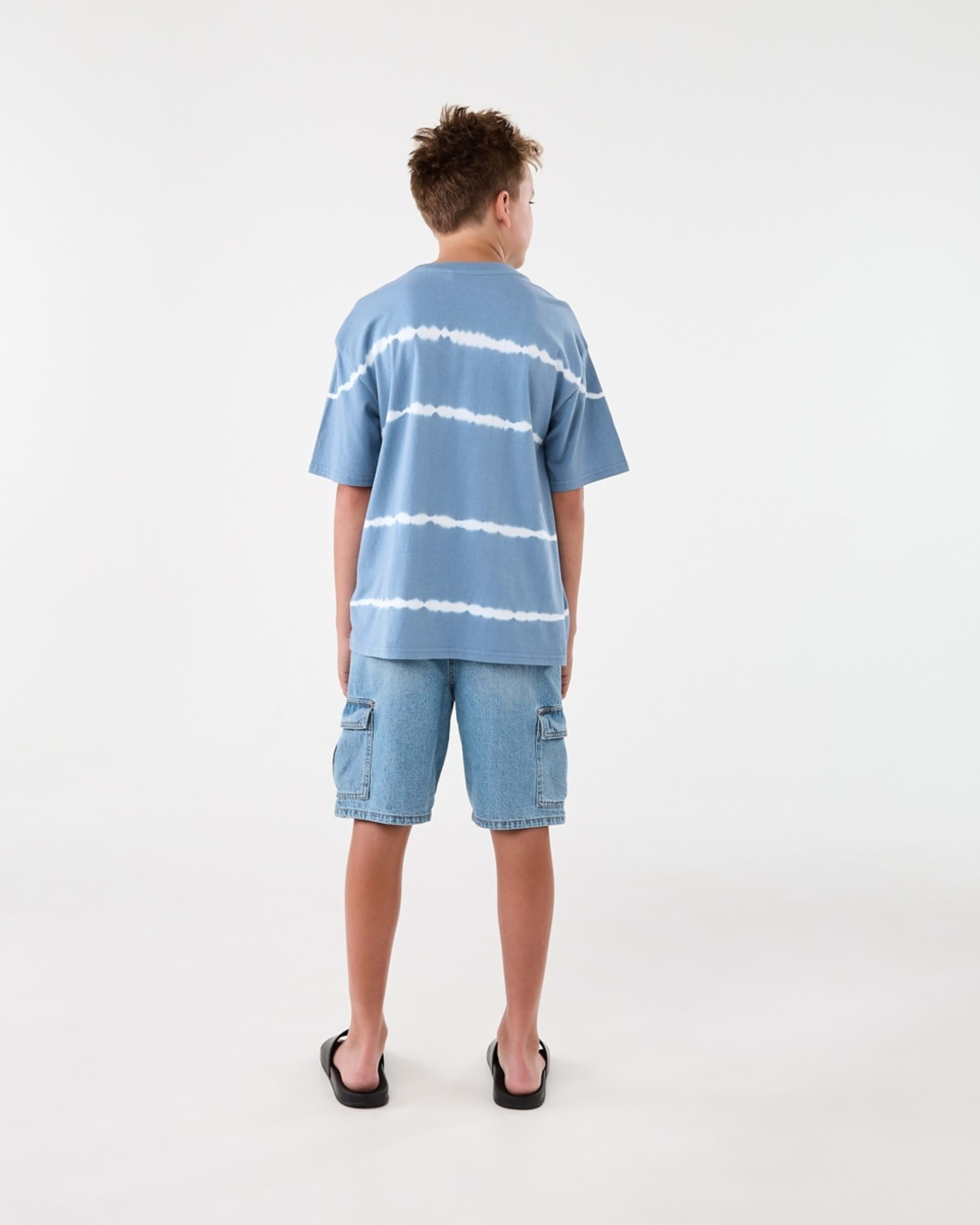 6 Short Sleeve Oversized Graphic T-shirt Steel Blue, 6 of 8