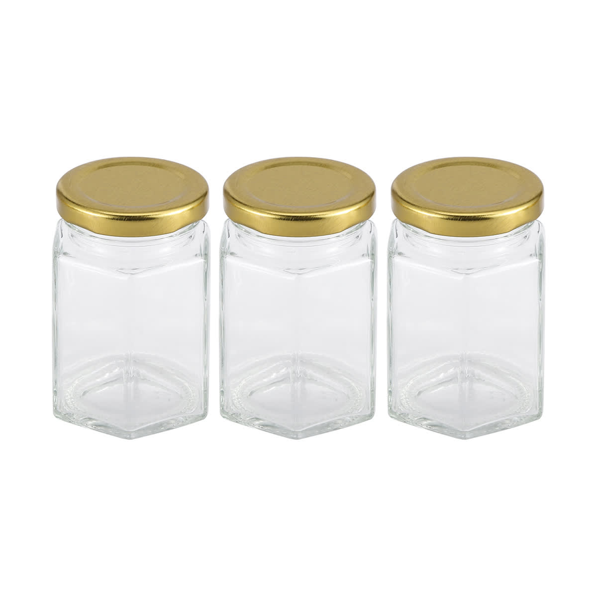 3 Pack Hexagon Jars Kmart