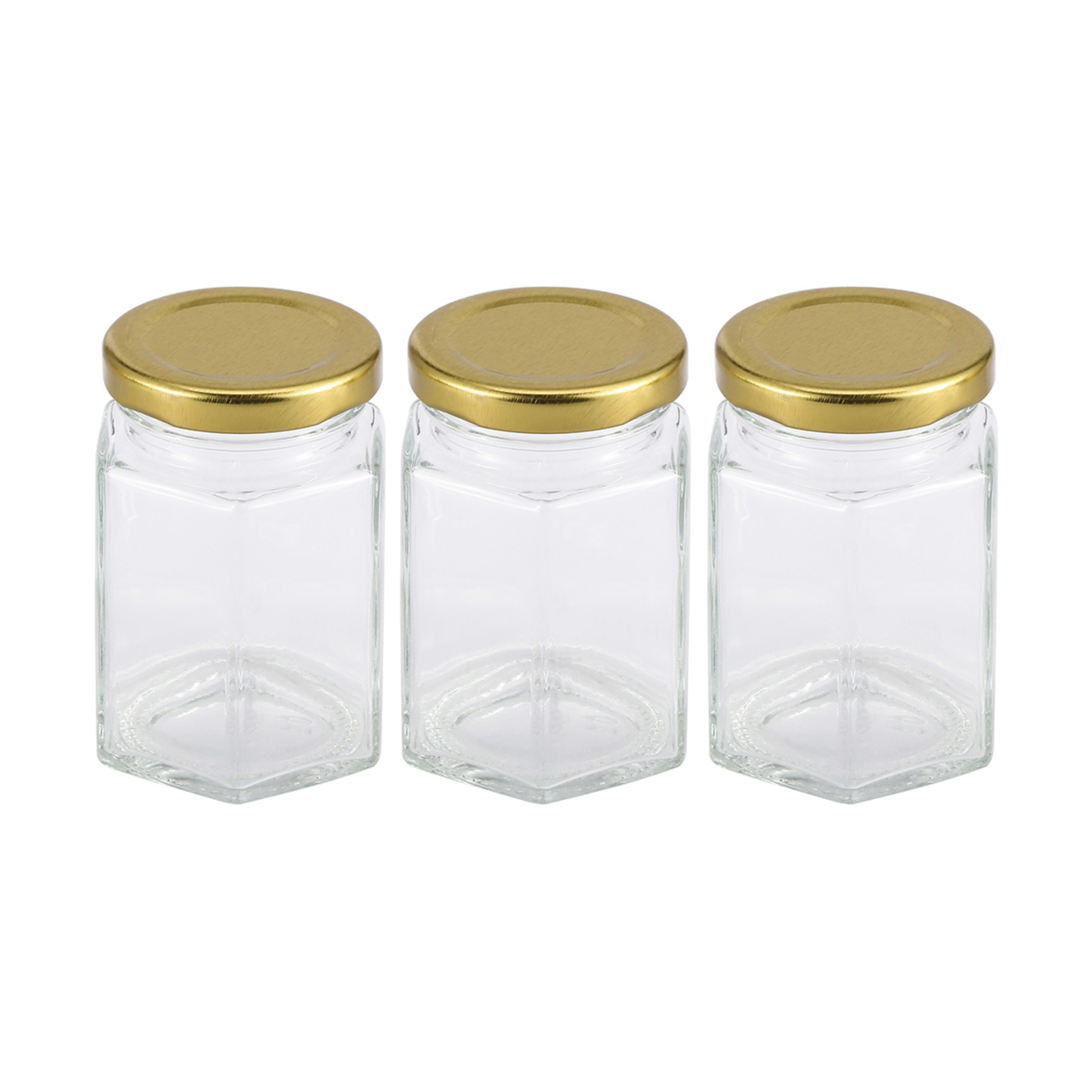 3 Pack Hexagon Jars Kmart