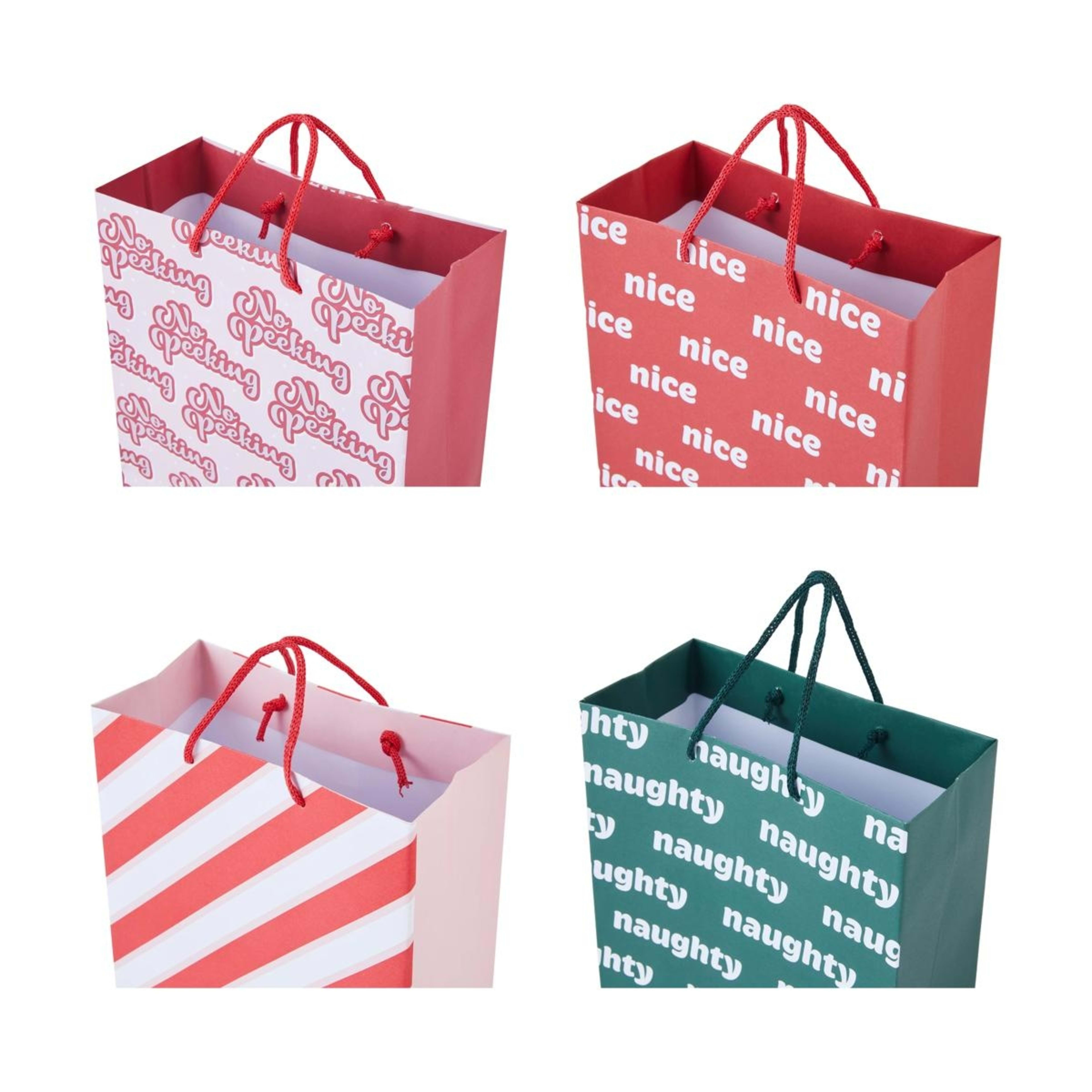 7 4 Pack Christmas Gift Bags - Medium, Assorted, 7 of 8