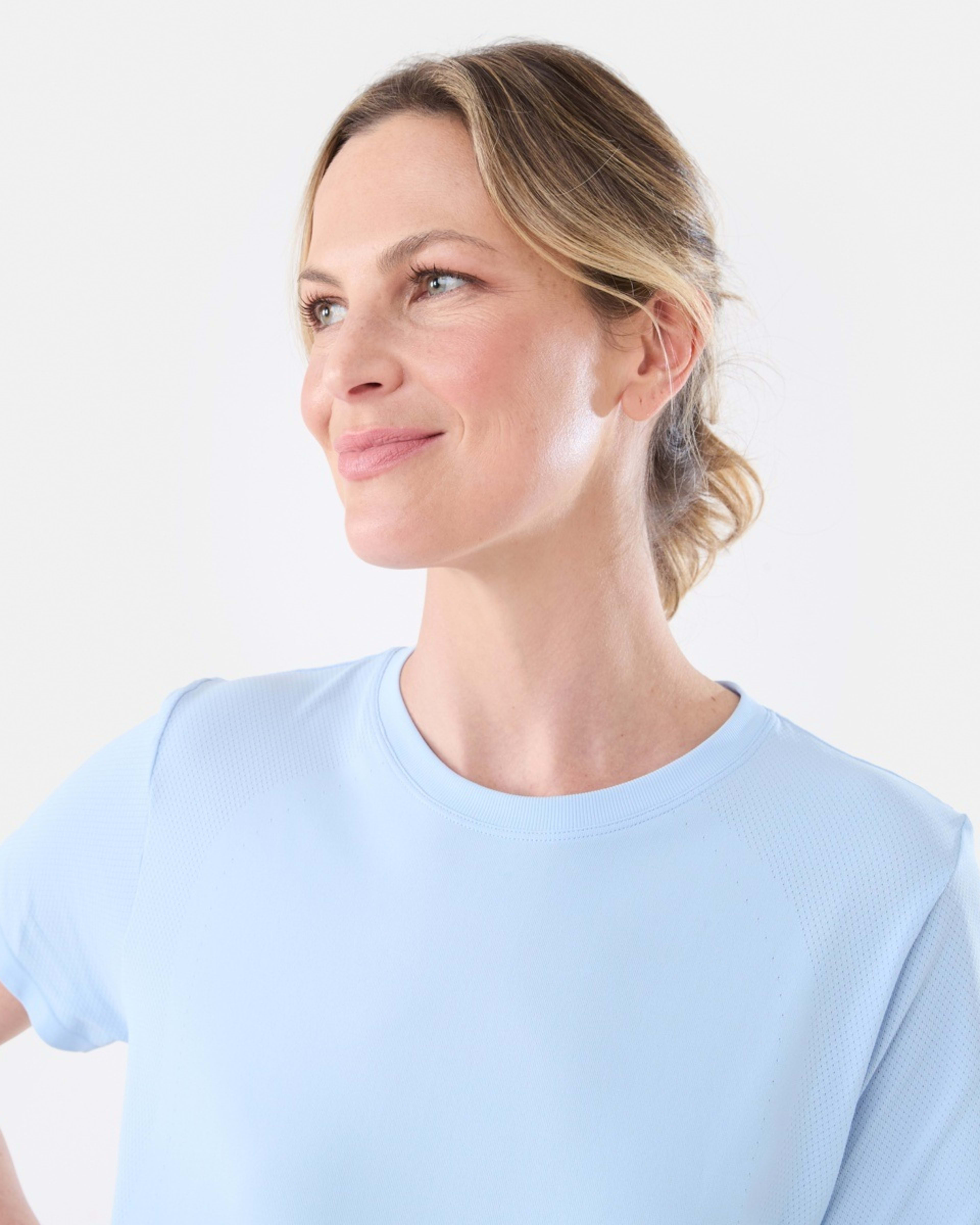 5 Active Womens Seamfree Crew Neck T-shirt MELODY BLUE, 5 of 6