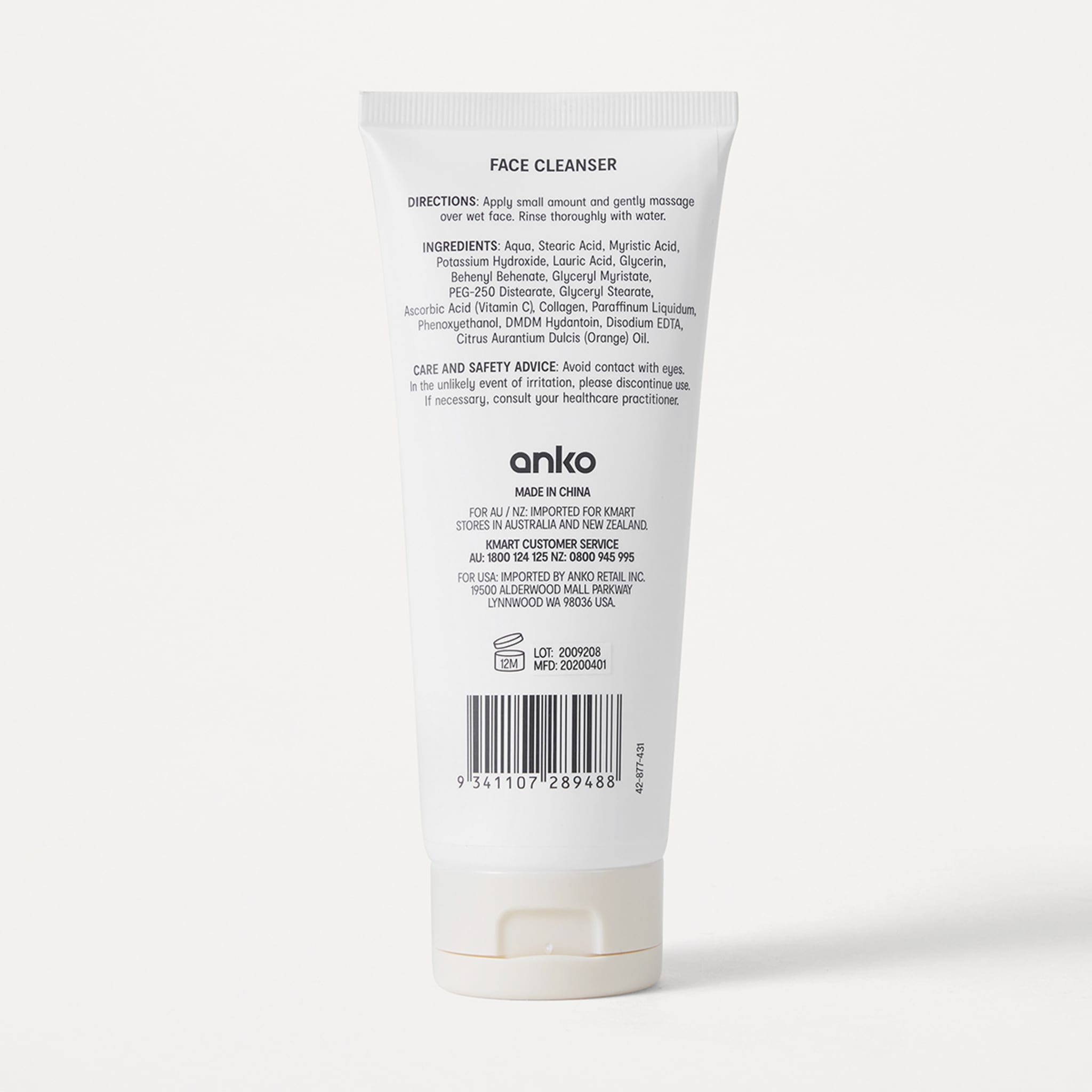 Vitamin C & Collagen Face Cleanser 150ml Kmart