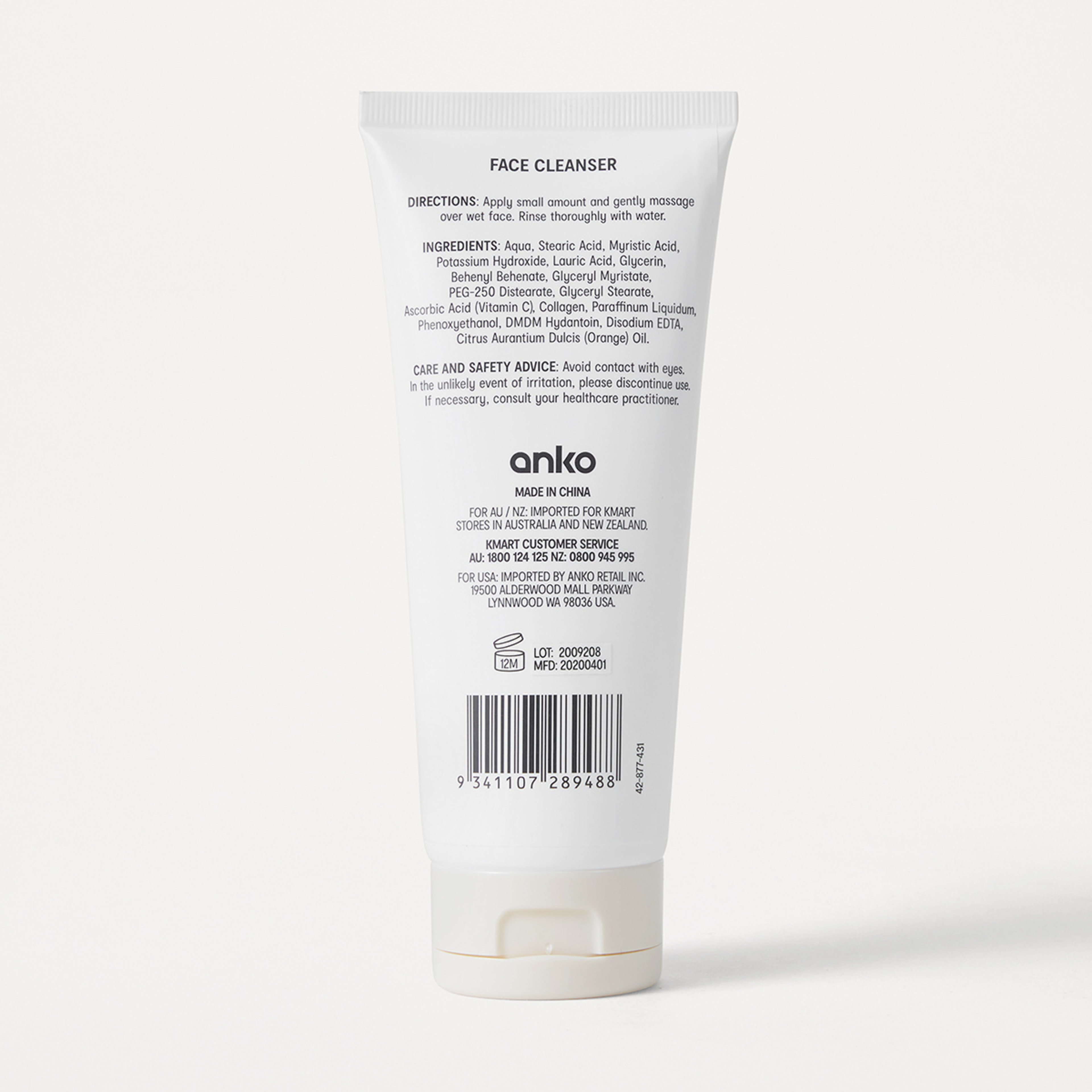 Vitamin C & Collagen Face Cleanser 150ml Kmart