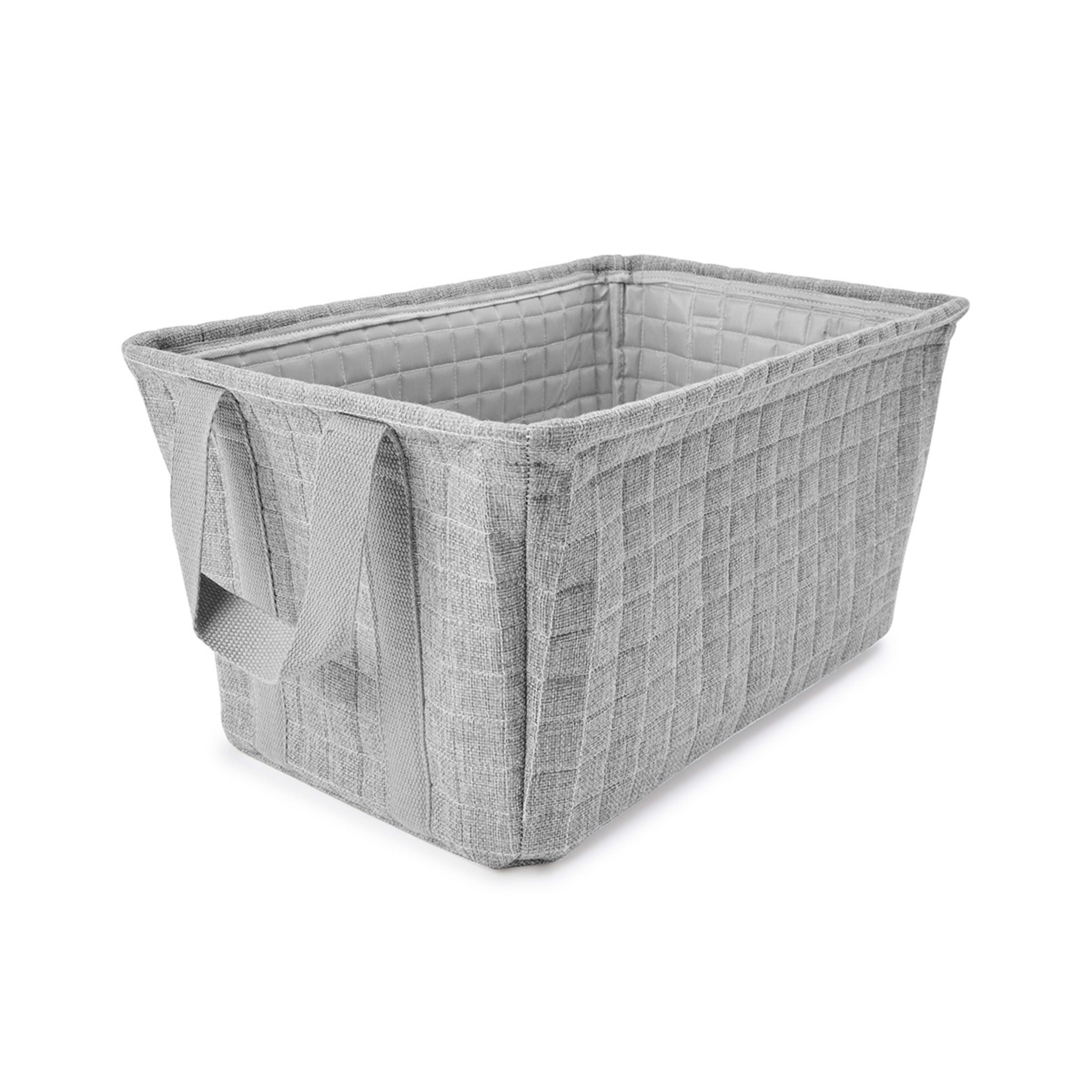 4 Rectangle Quilted Basket - Charcoal, 4 of 7