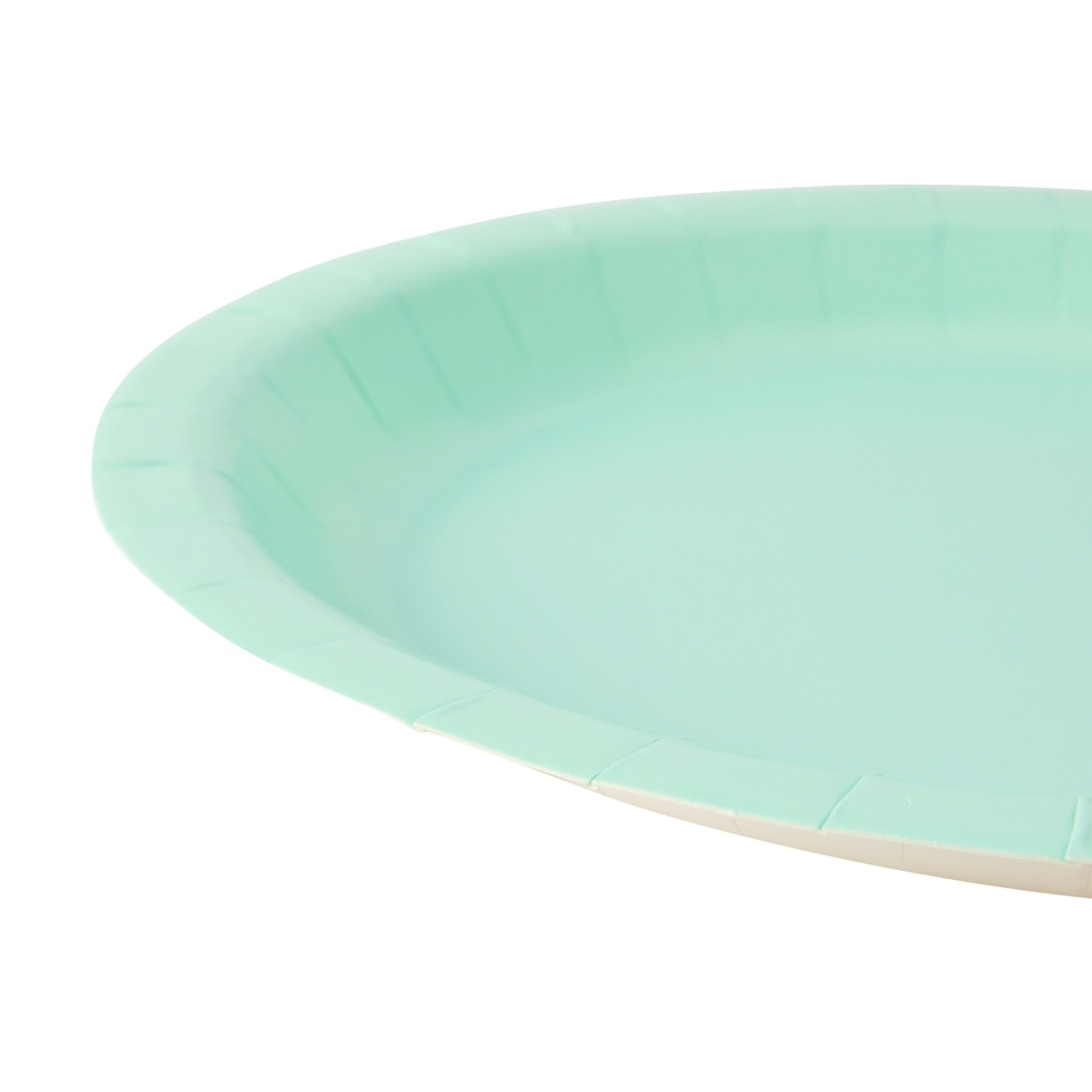 3 16 Piece Pastel Green Paper Plates, 3 of 4