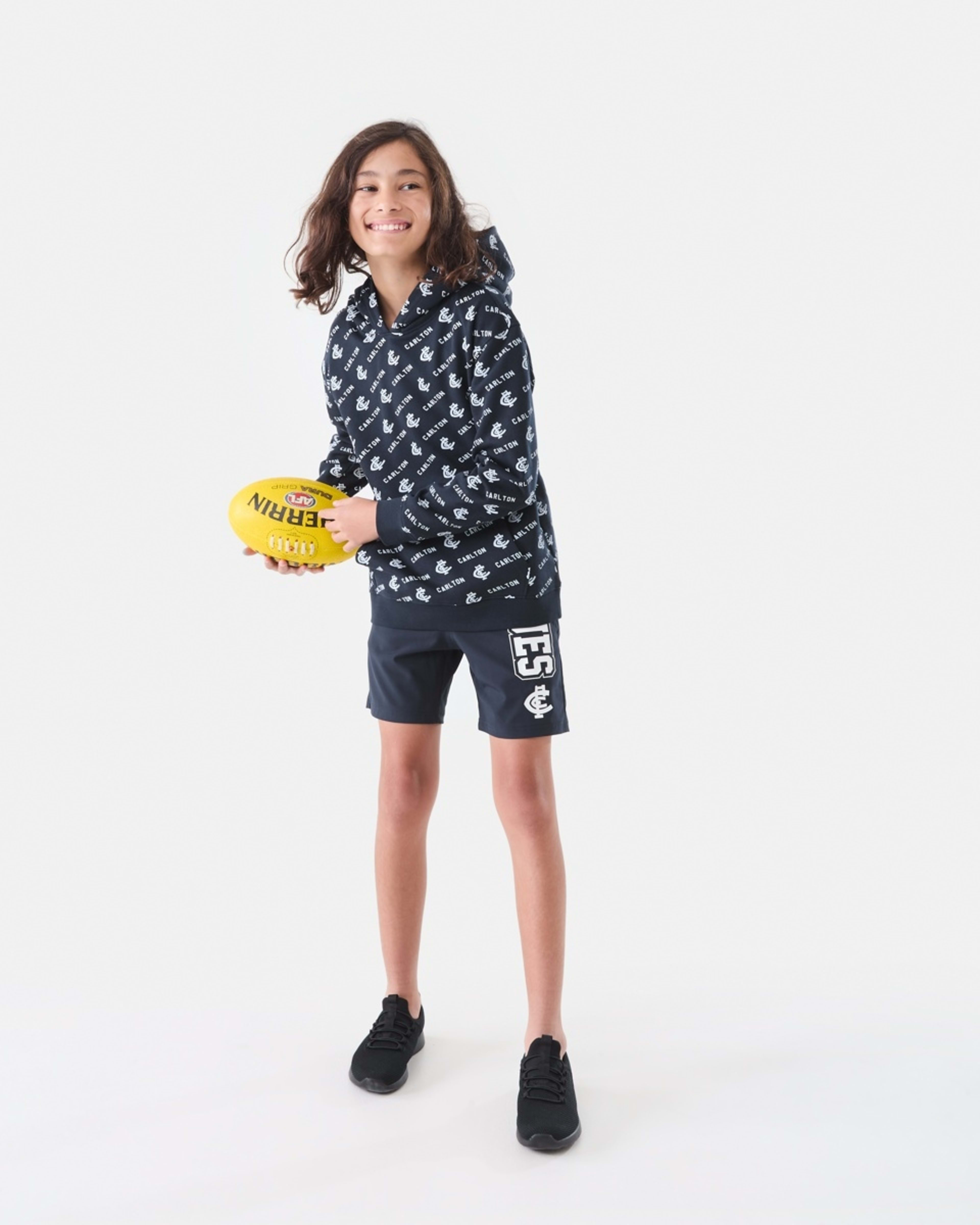 1 Official AFL Kids All Over Print Hoodie Carlton, 1 of 9