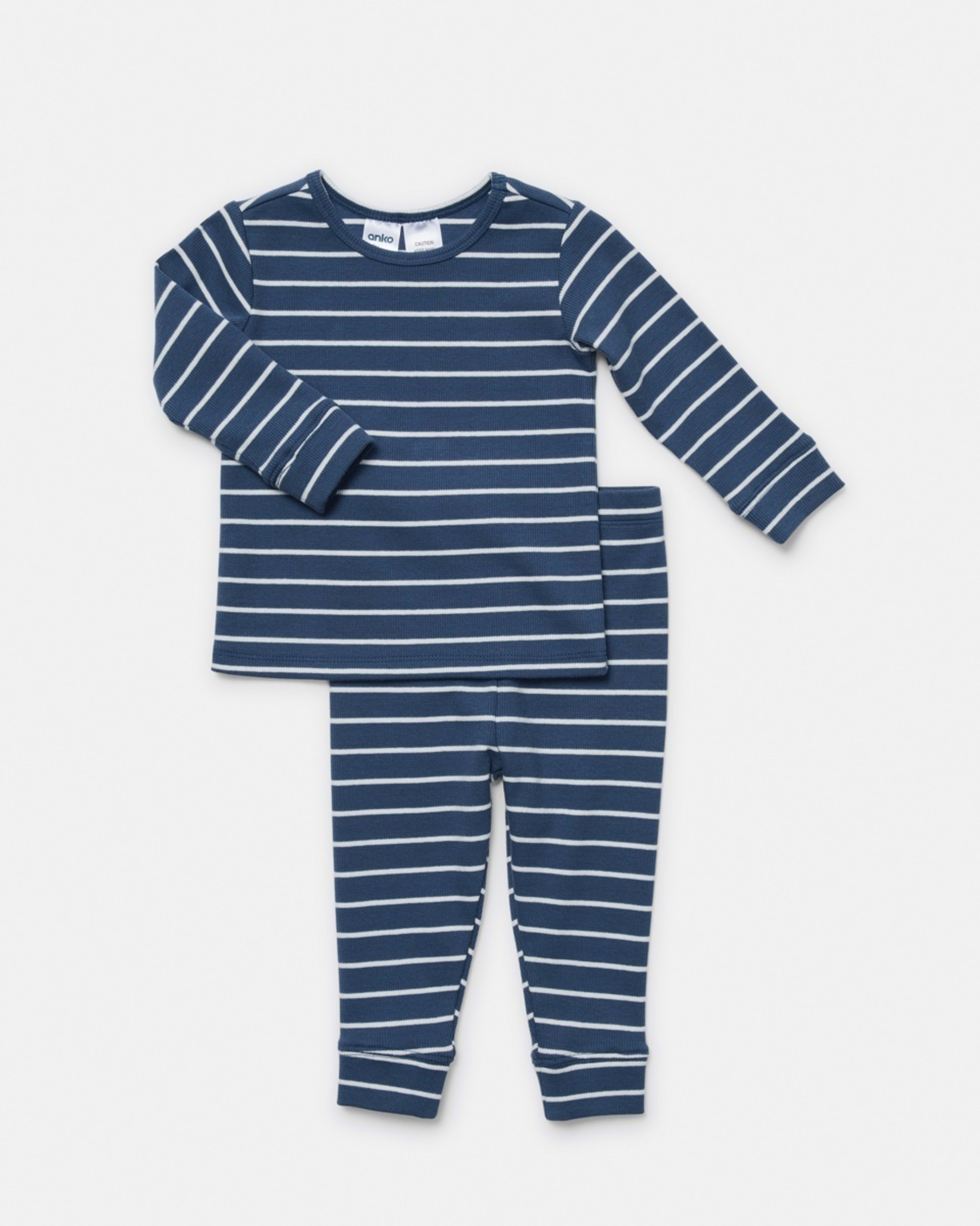 1 Rib Pyjama Set Stp Navy