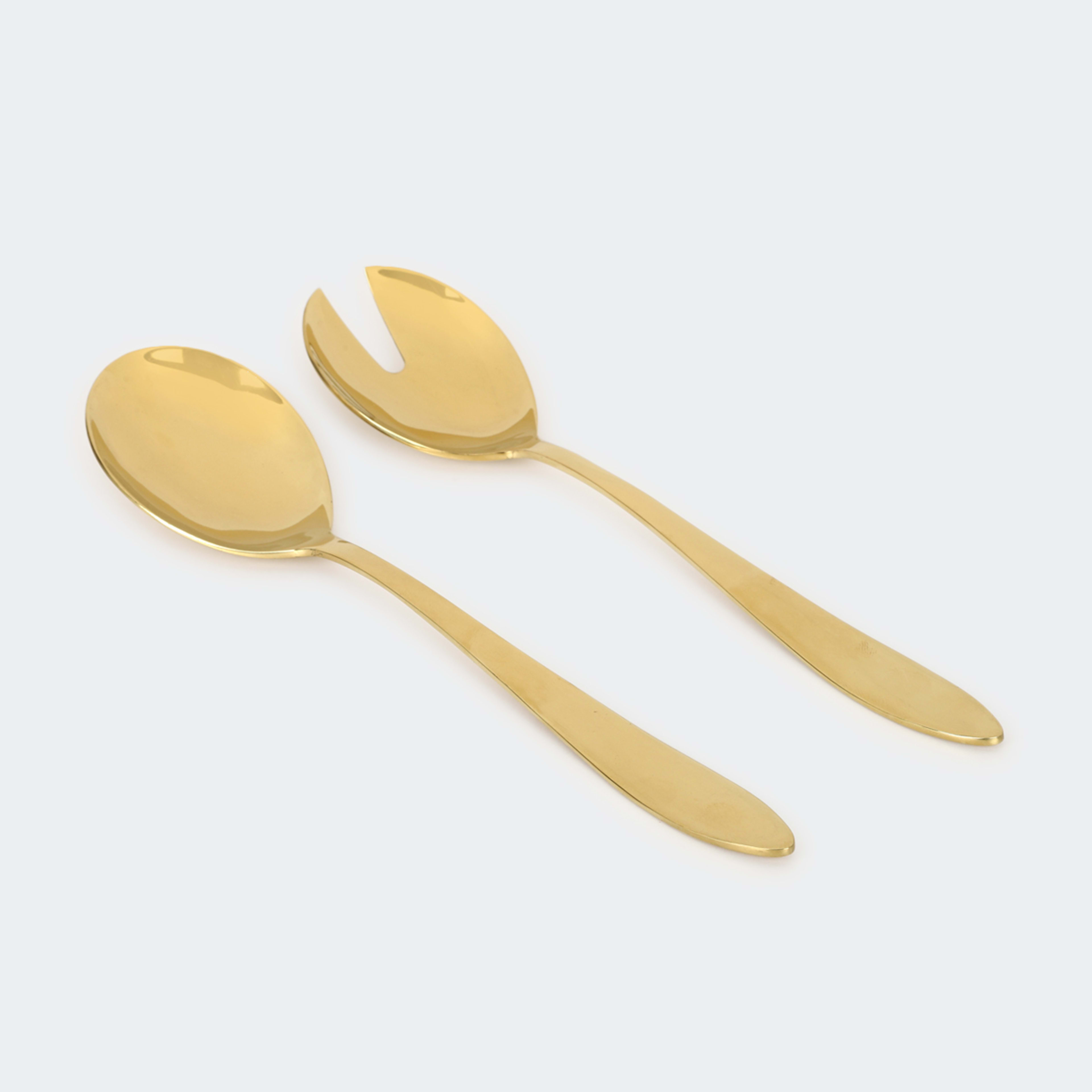 2 Pack Salad Servers Gold Look Kmart