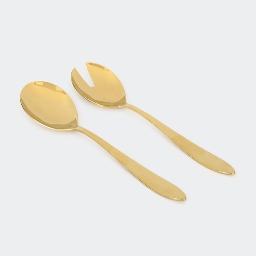 2 Pack Salad Servers Gold Look Kmart