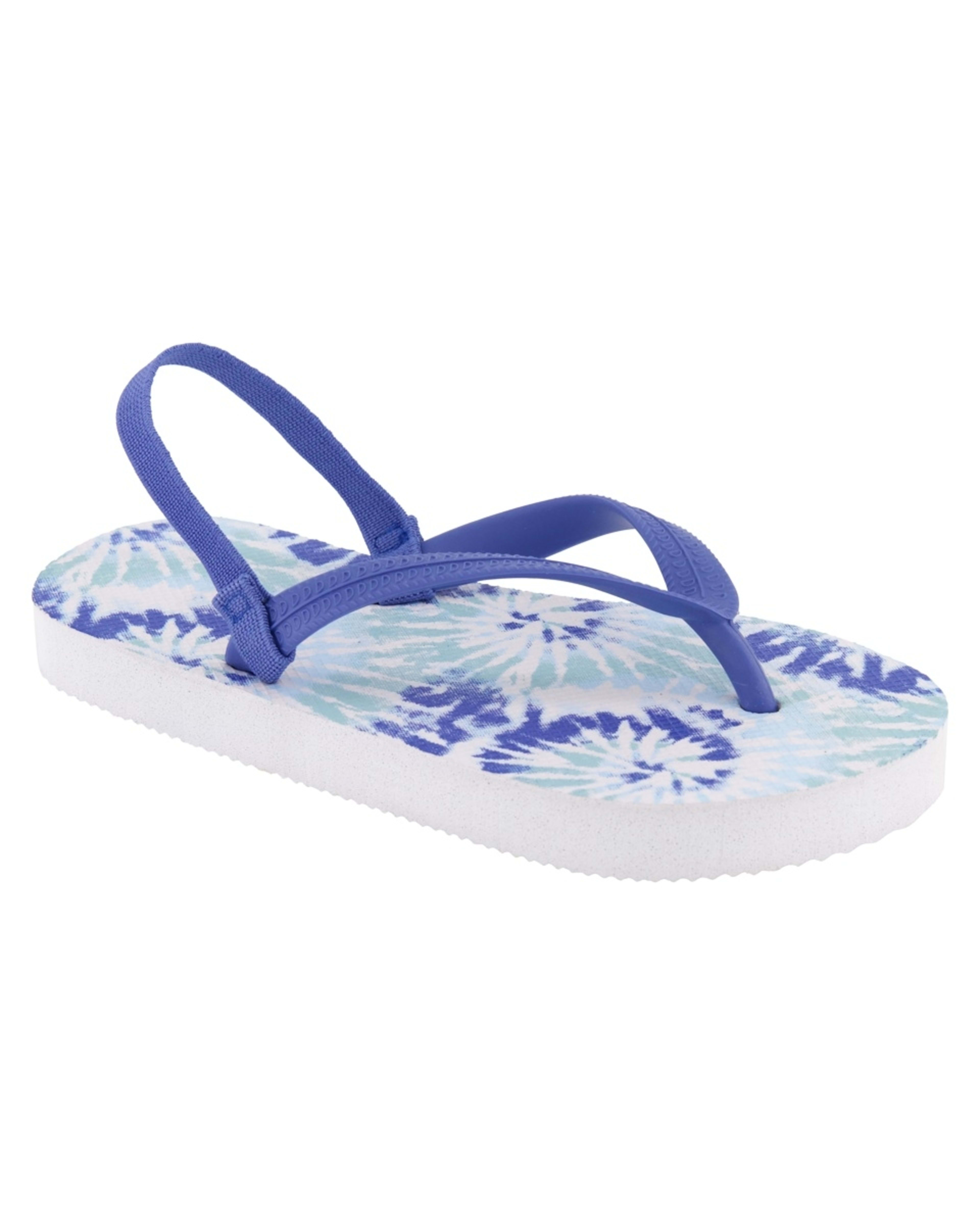 1 Junior Print Thongs BLUE TIE DYE