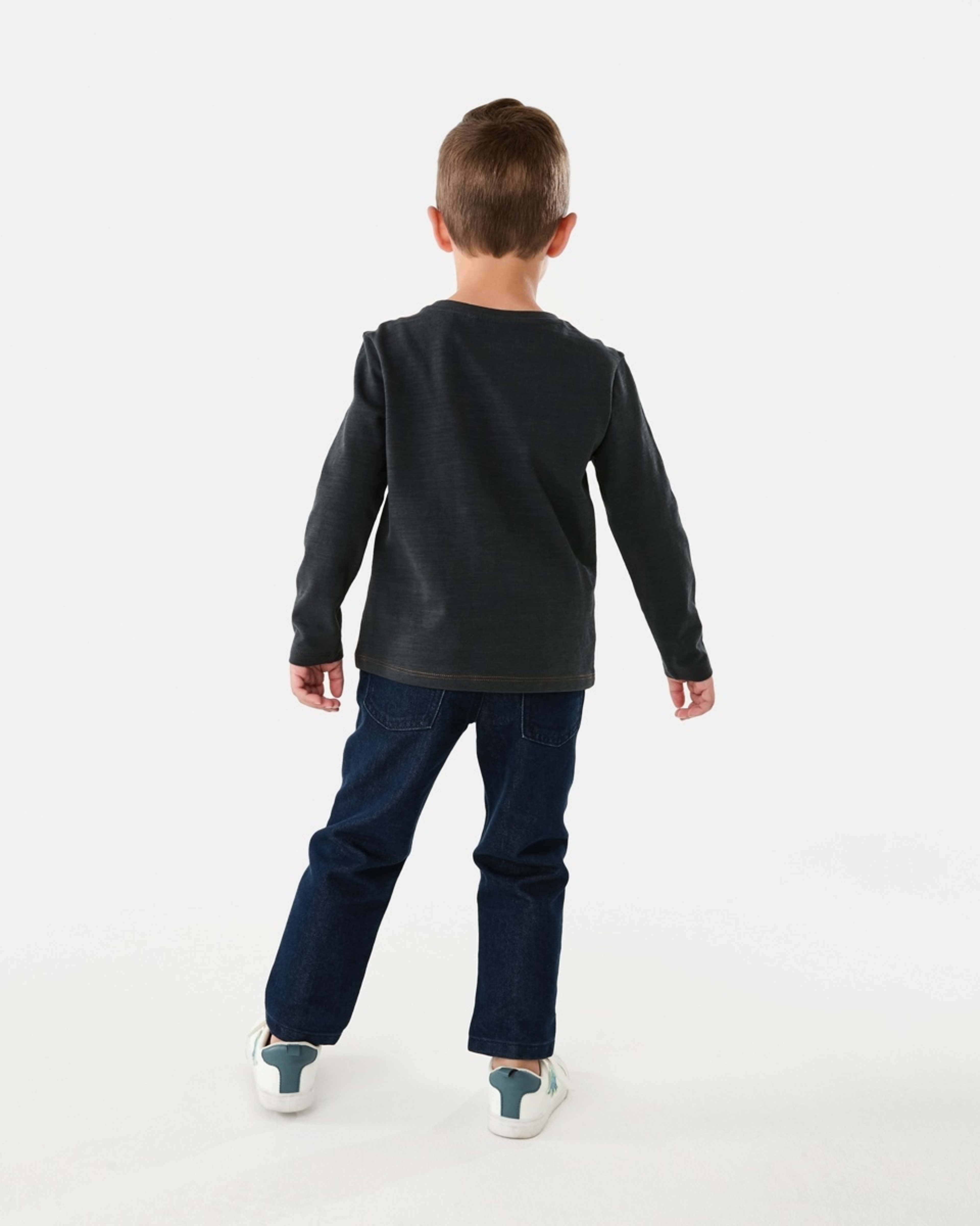 6 Long Sleeve Panel T-shirt Wood Grey, 6 of 8