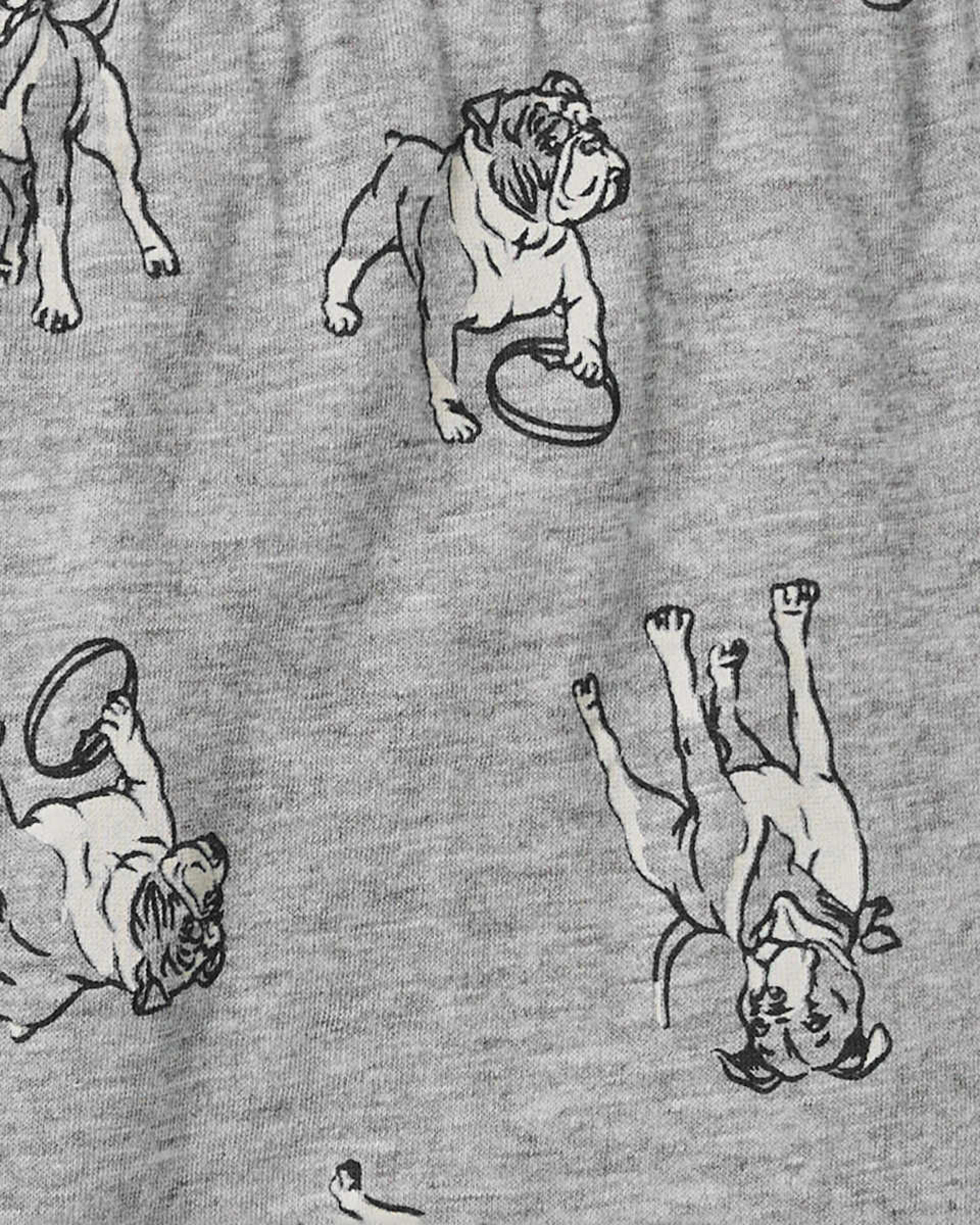 5 Jersey Print Sleep Shorts Dog Park Gray Marle, 5 of 5