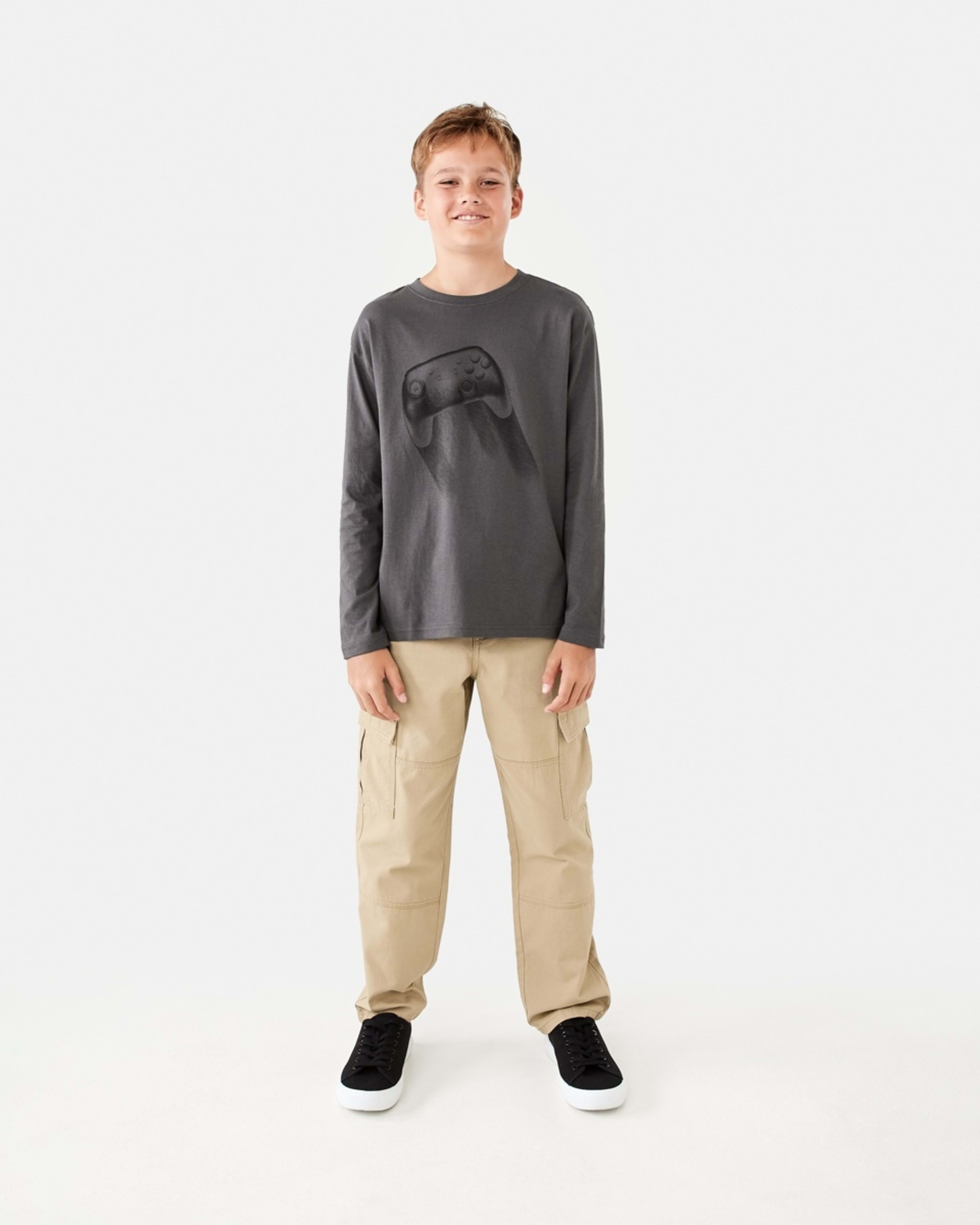 5 Long Sleeve Print T-shirt Gry Gamebl, 5 of 8