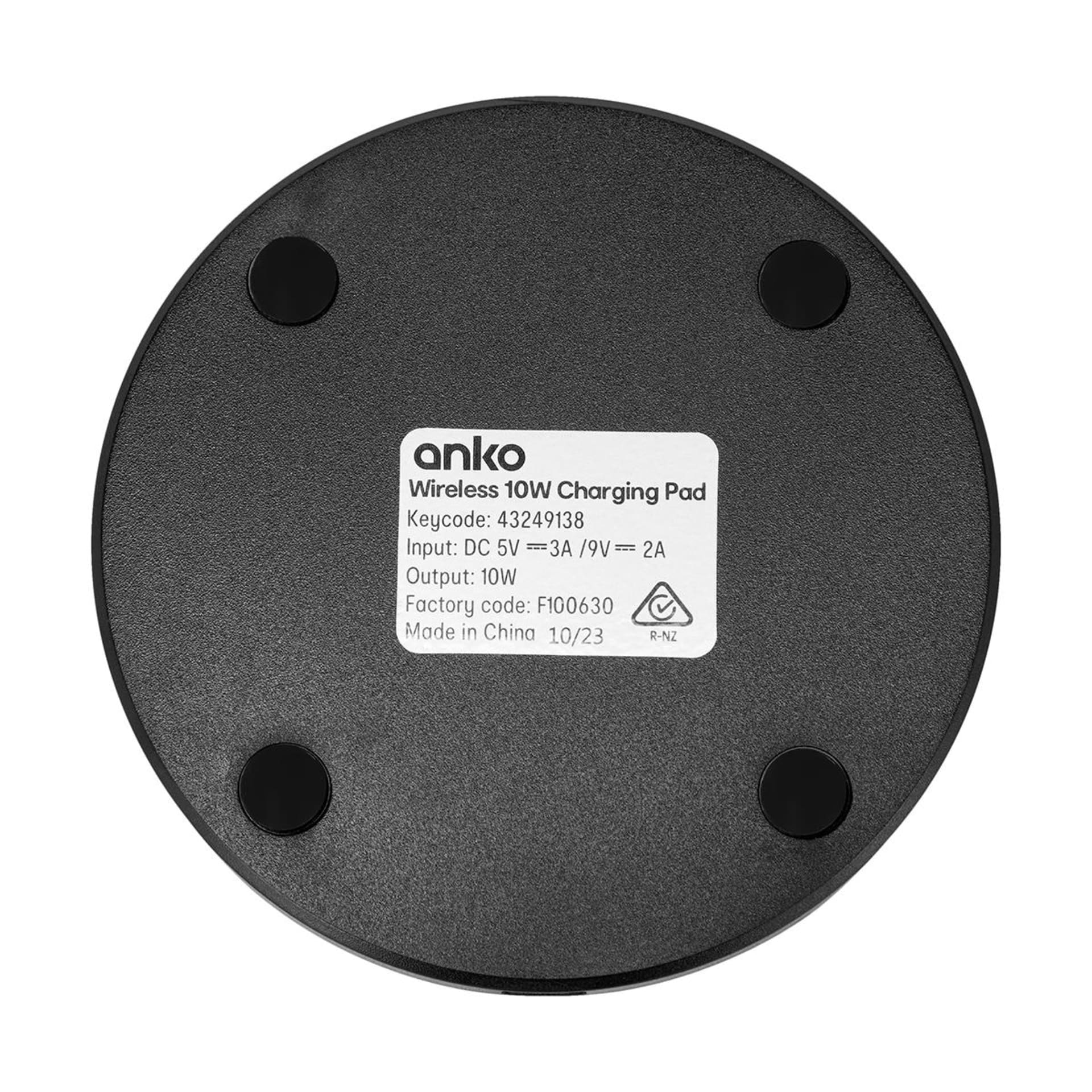 10W Wireless Charging Pad Black Kmart